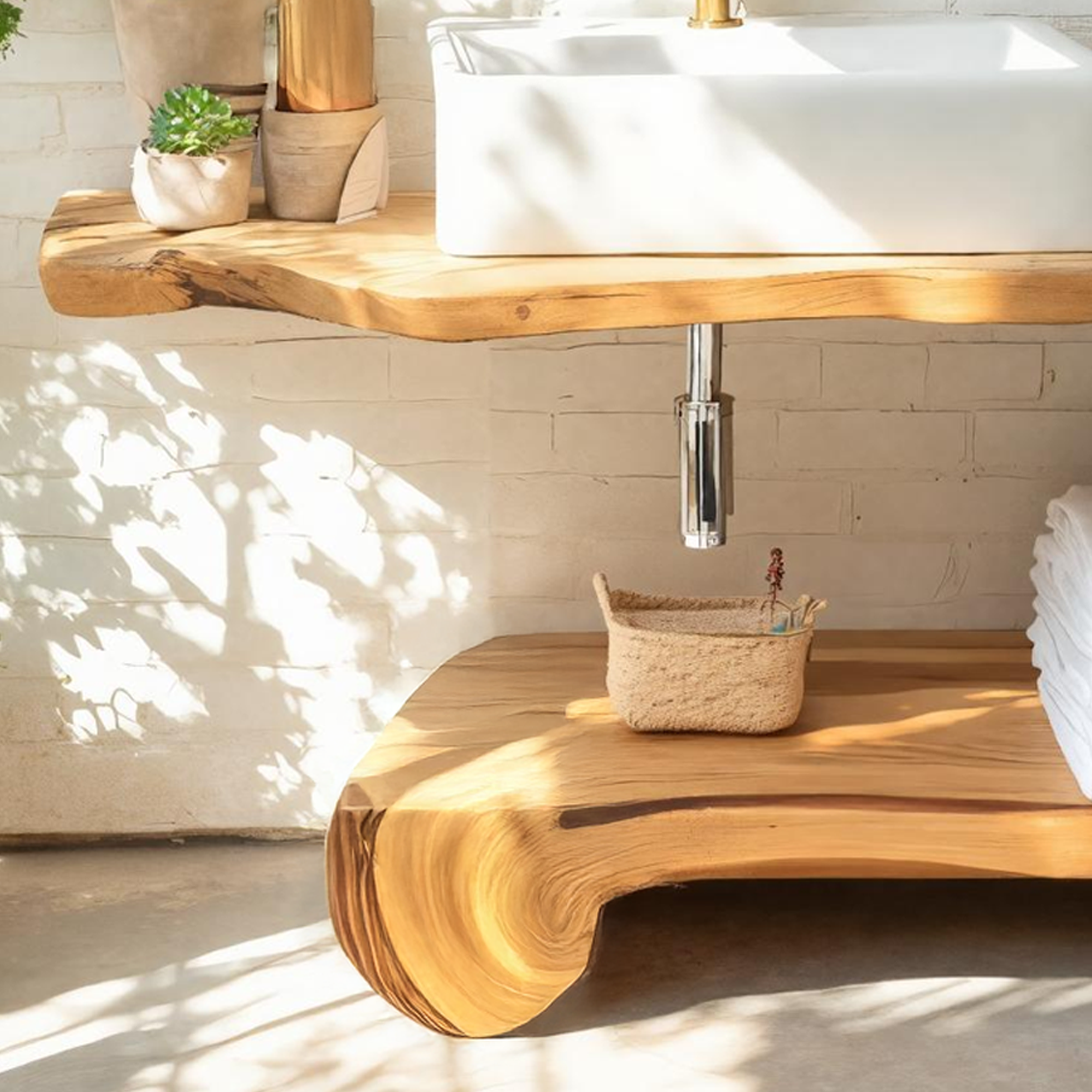 Handcrafted Live Edge Vanity For Elegant Bathroom SILDTTRBRV050