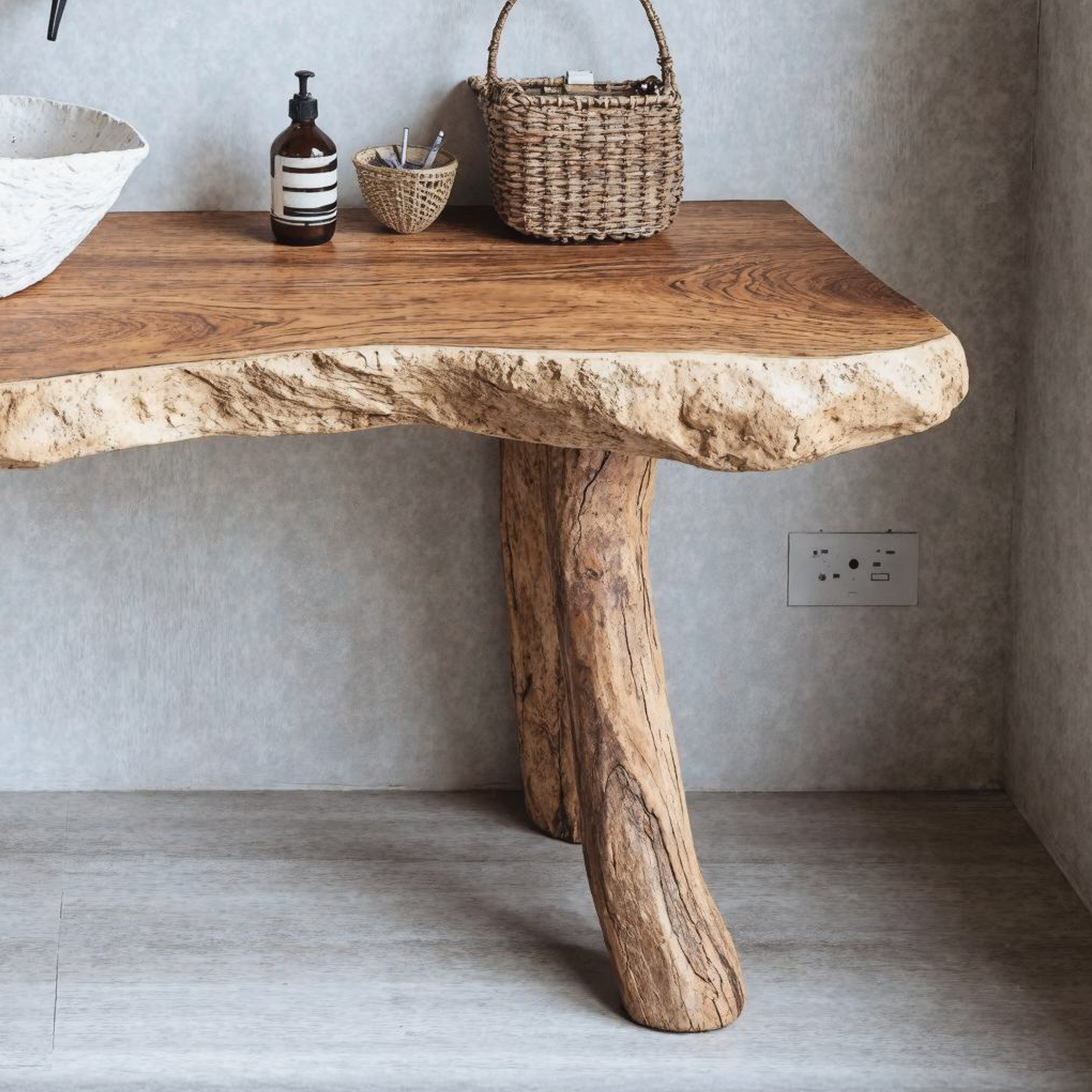 Handcrafted Wooden Bathroom Vanity With Floating Design SILDTBRV106