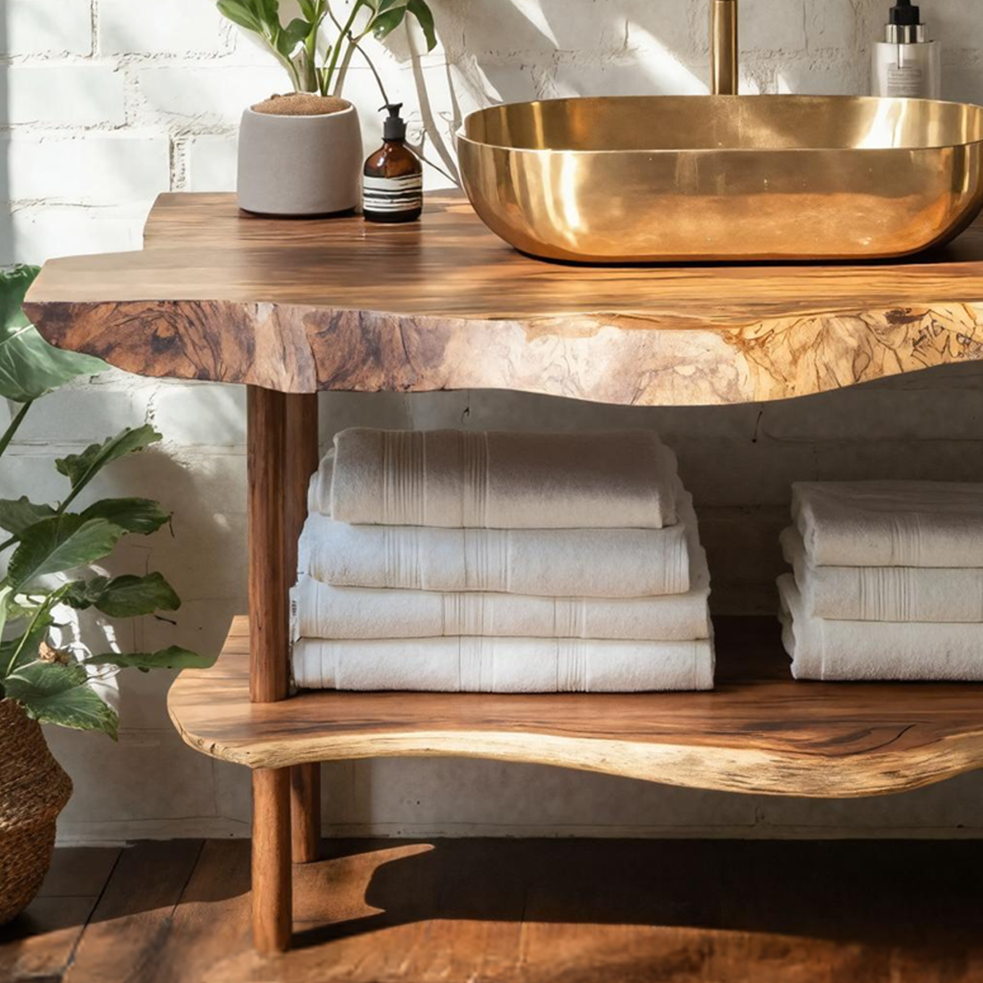 Rustic Wood Bathroom Vanity For Functional Decor SILDTTRBRV052