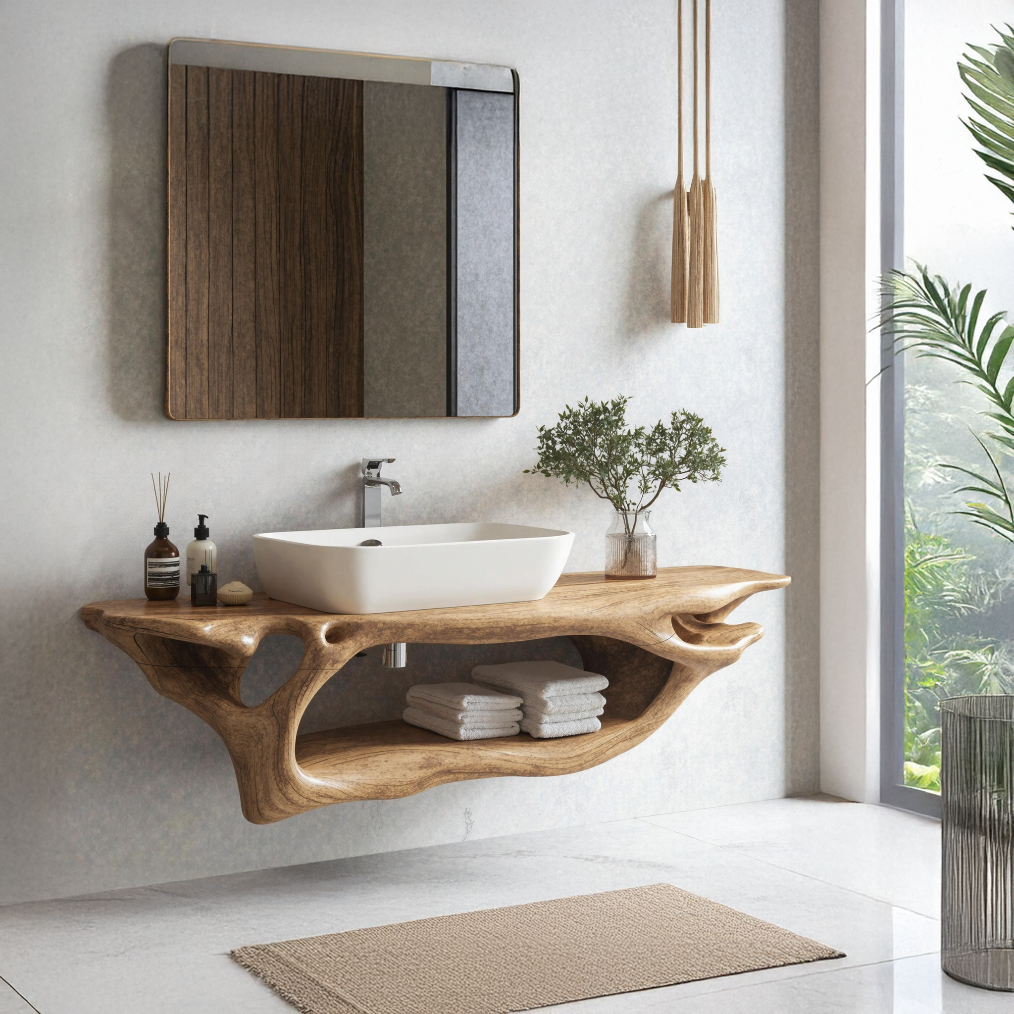 Rustic Bathroom Vanity For Unique Bathroom Makeover SILDTTNBAS003