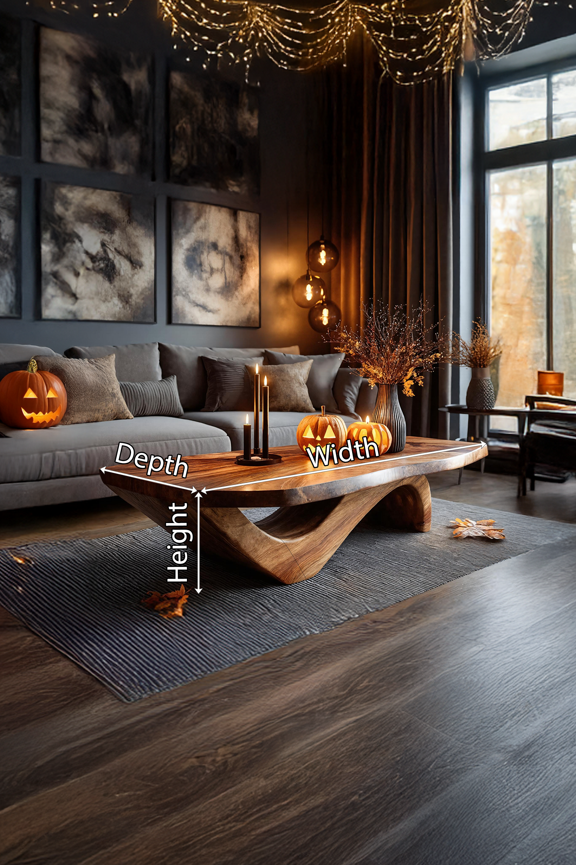 Mid Century Solid Wood Coffee Table Livingroom Decor Trick Or Treat SILDTTNHCF023