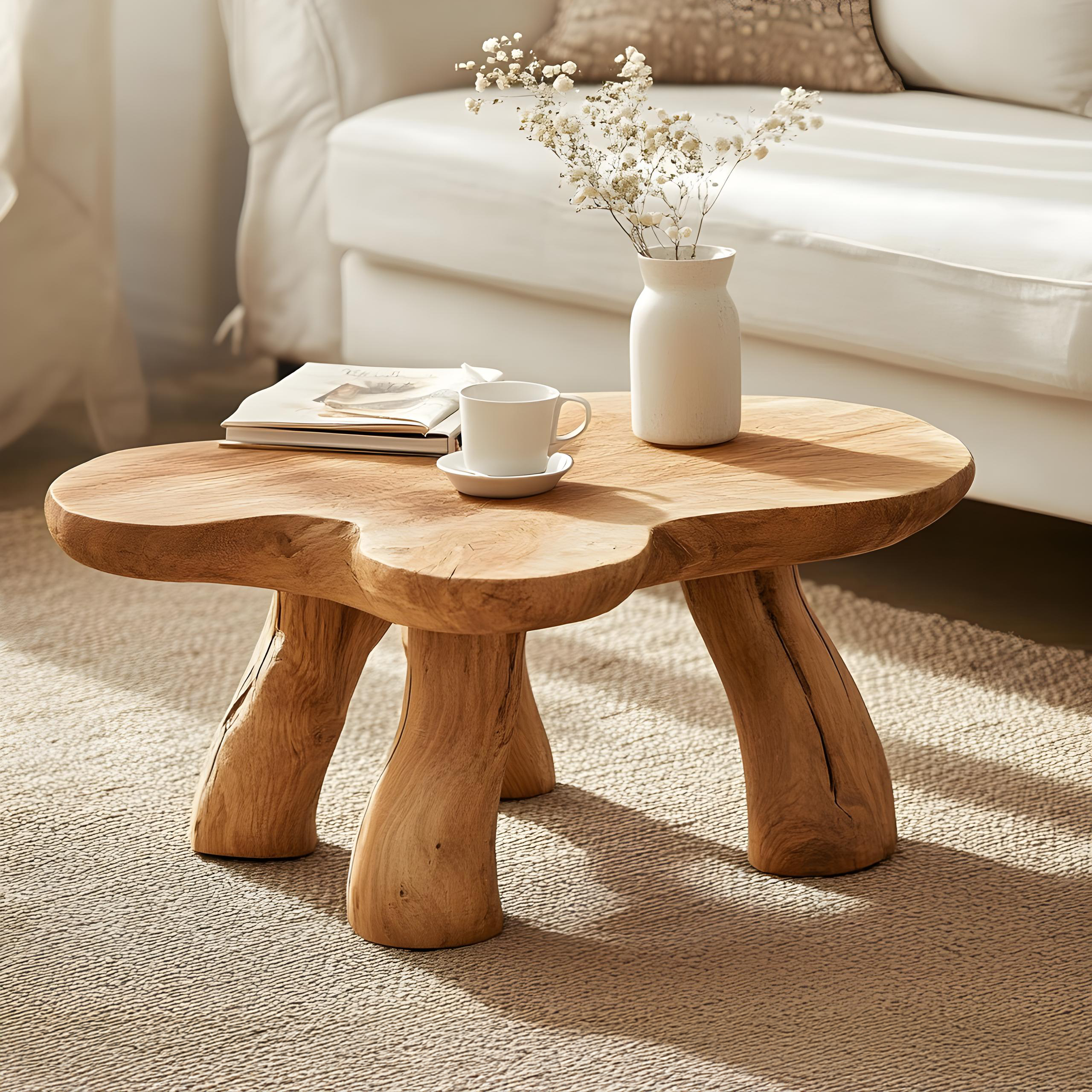 Natural Wood Coffee Table to Elevate Your Living Room Aesthetic SILDTCF122