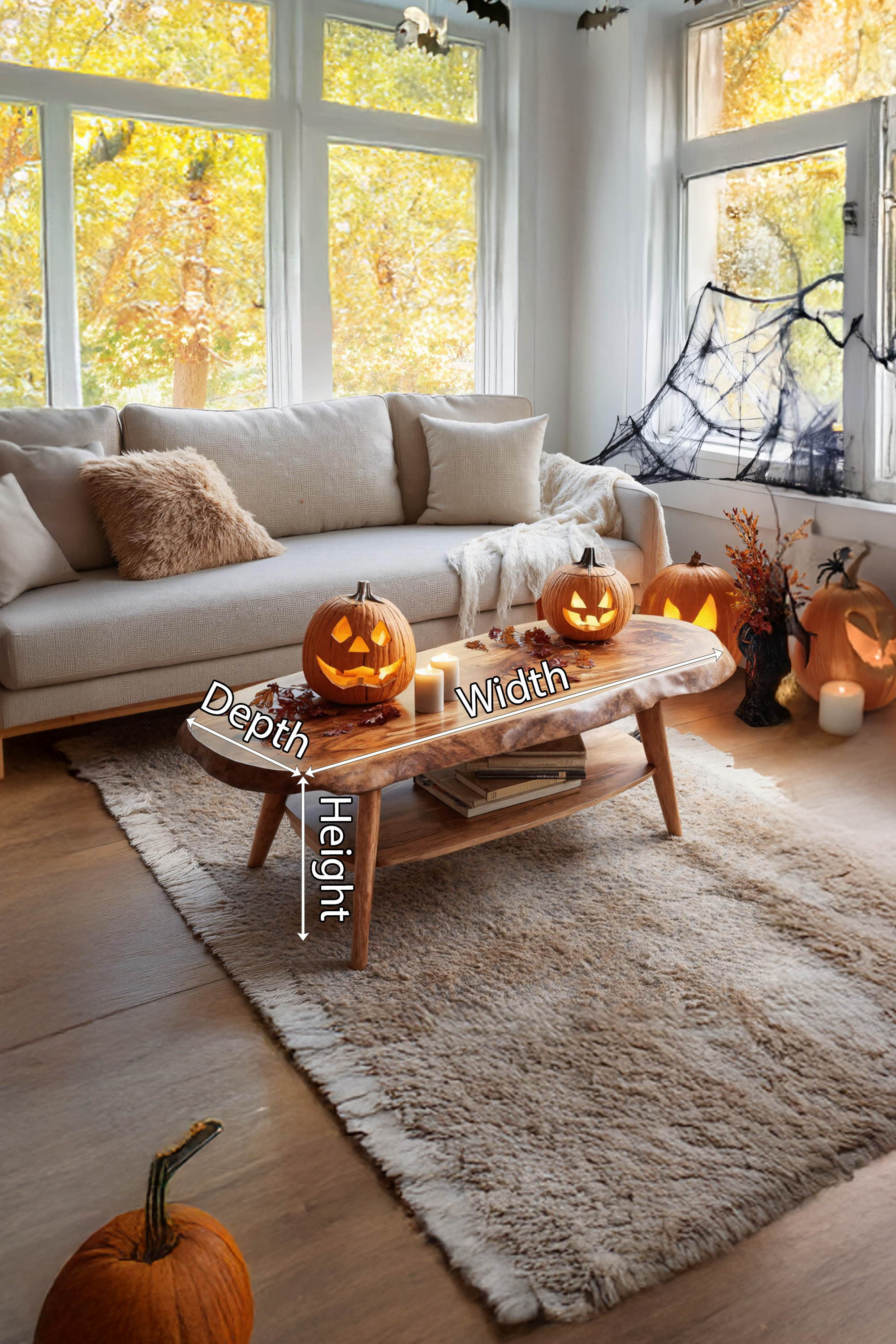 Modern Wooden Live Edge Coffee Table Entryway Design Trick Or Treat SILDTTNHCF037