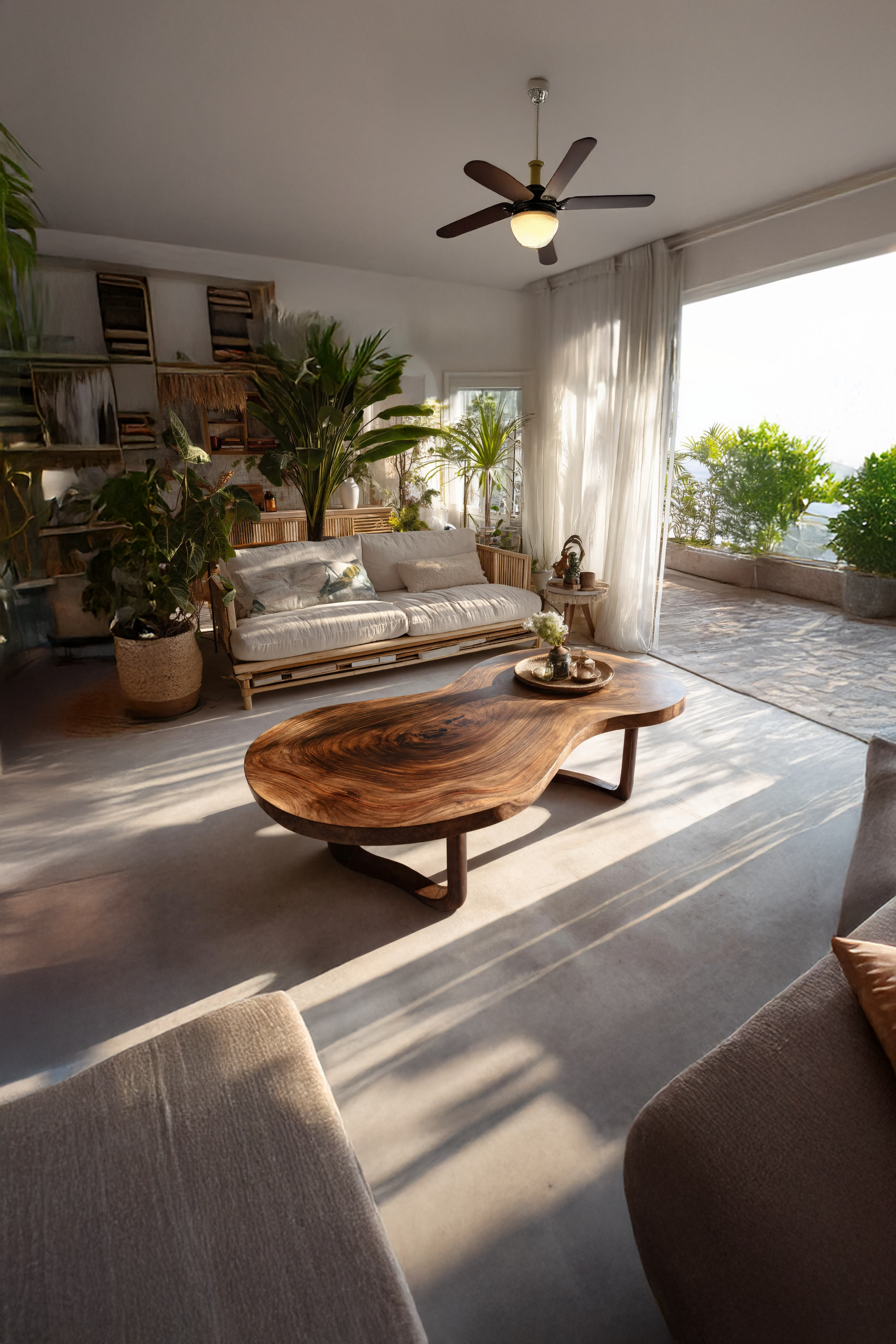 Rustic Wooden Live Edge Coffee Table For Furniture Decor SILDTTRCF031