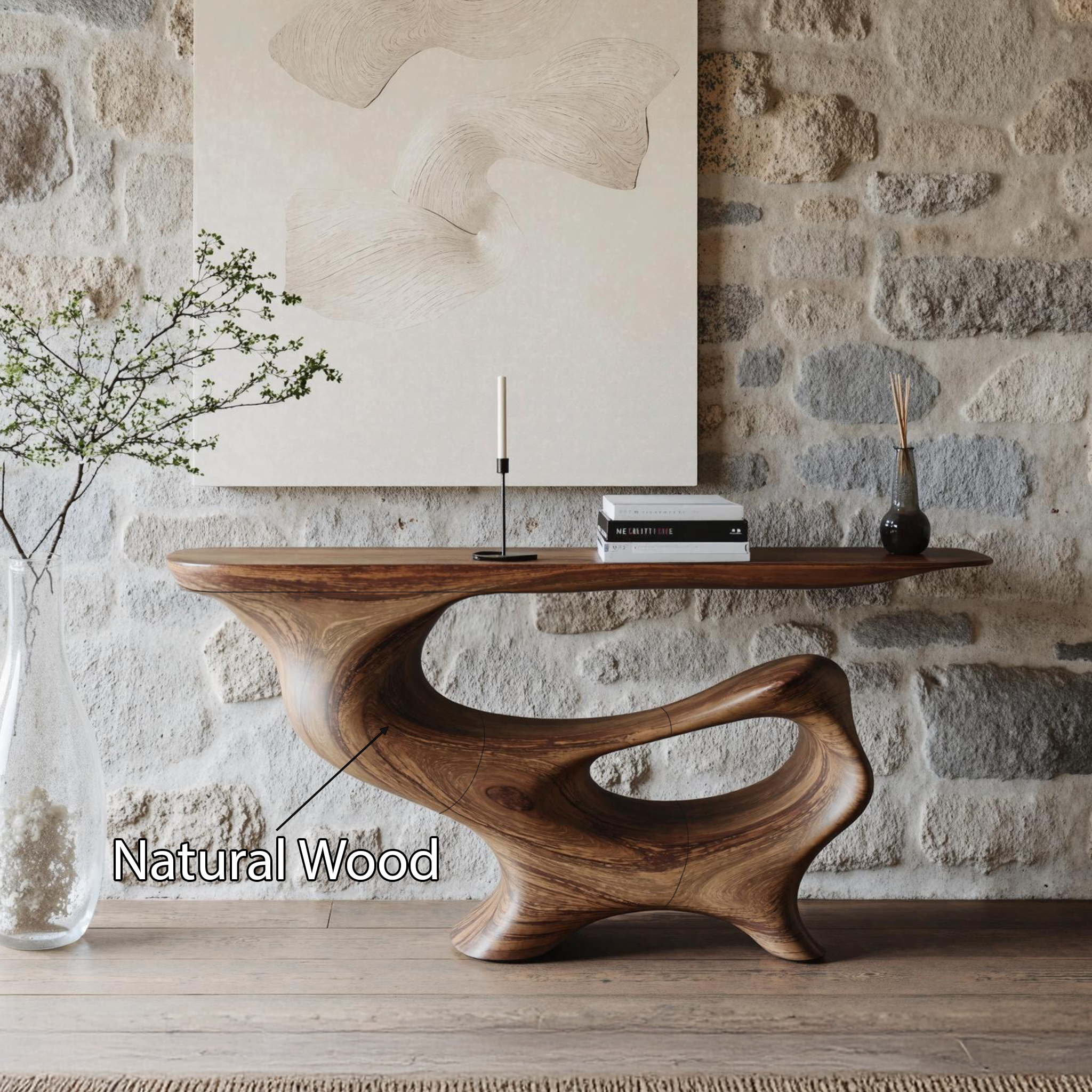 Mid Century Wooden Console Table For Living Room SILDTTNCS244