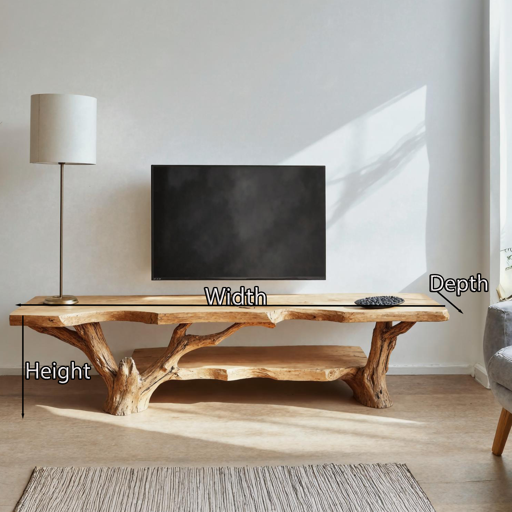 Rustic TV Cabinet Stand For Living Room And Entryway SILDTTVC019