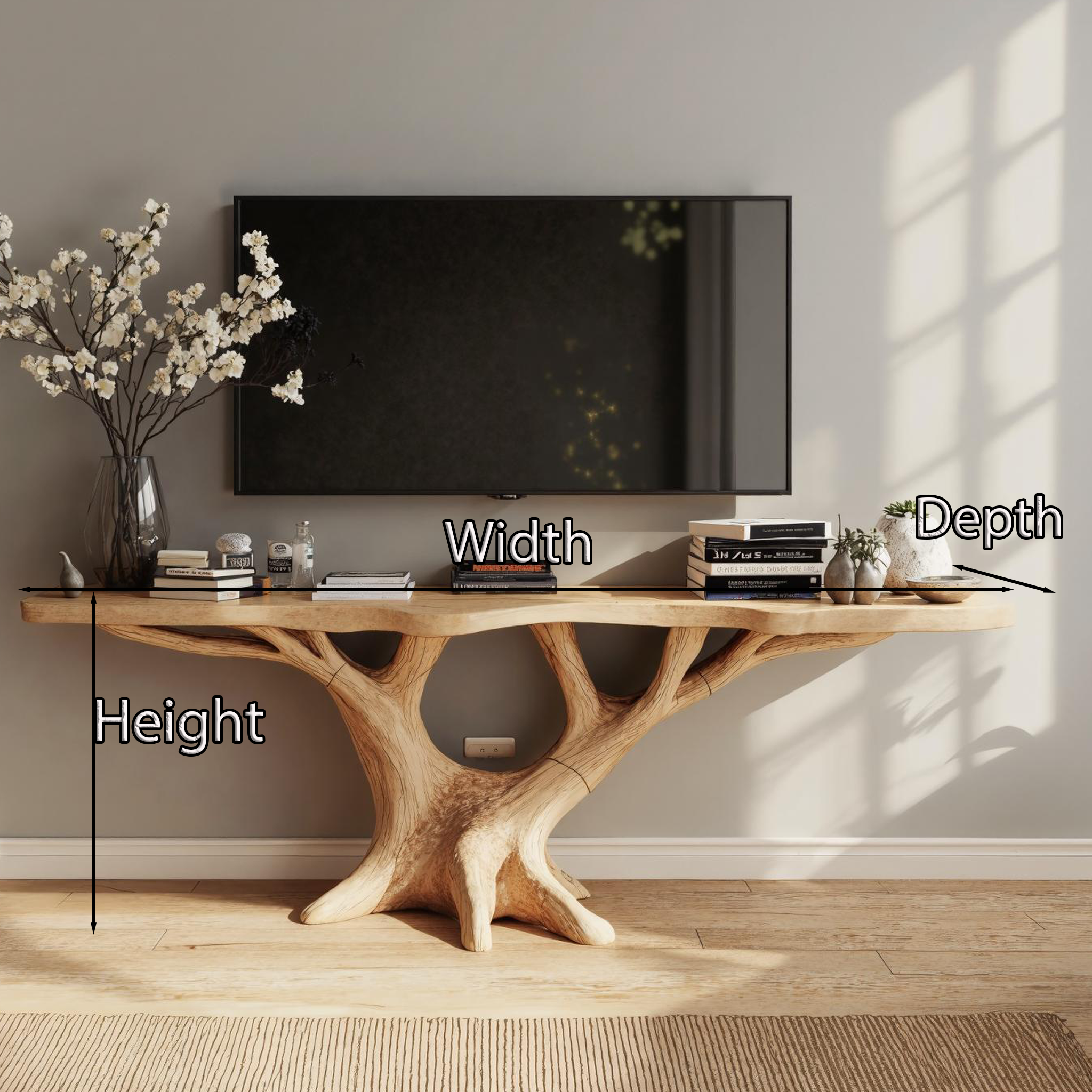 Rustic Handcrafted TV Console For Bedroom And Living Room SILDTTVC027