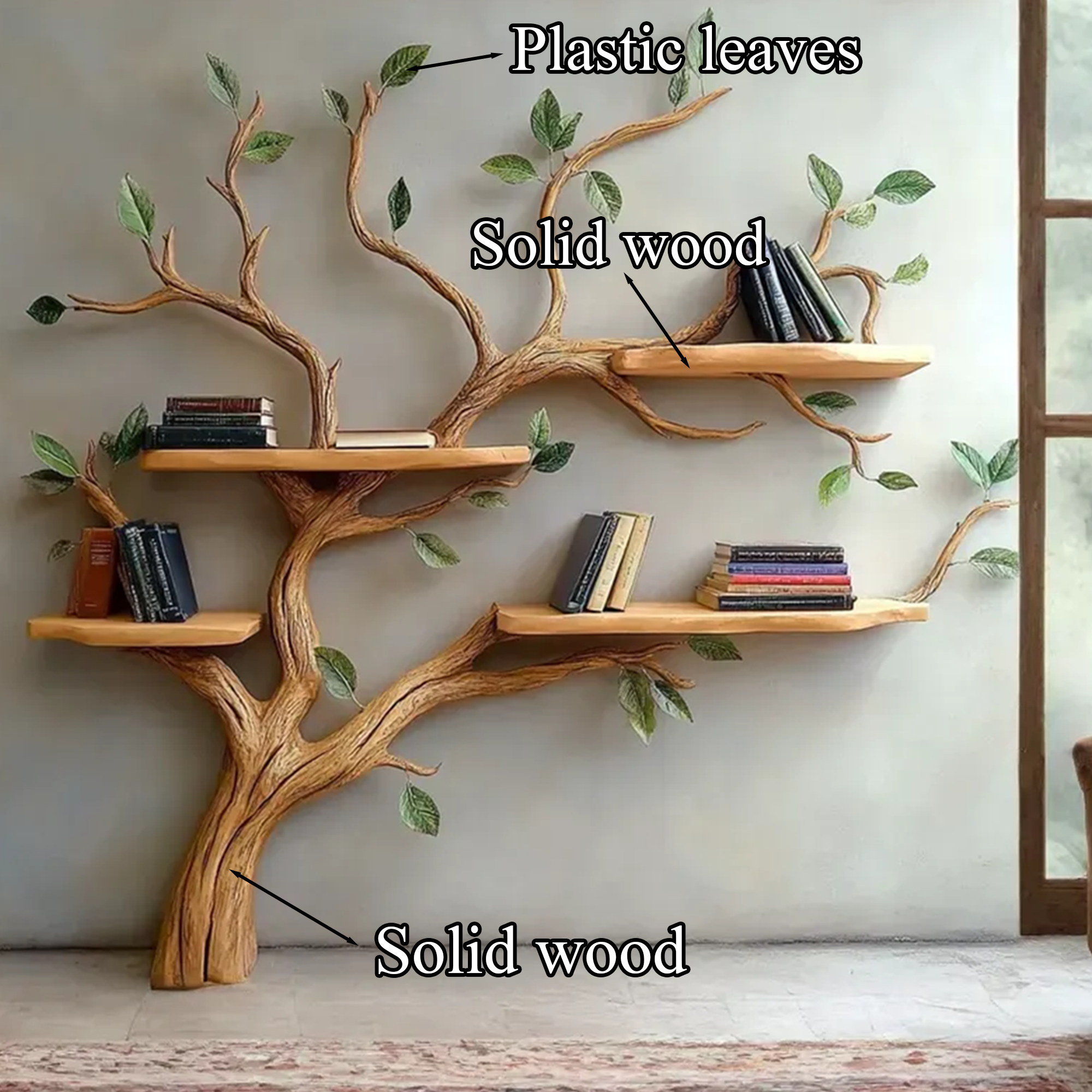 Floating Shelf Wood Branch Tree Shelf Home Decor SINLTB111