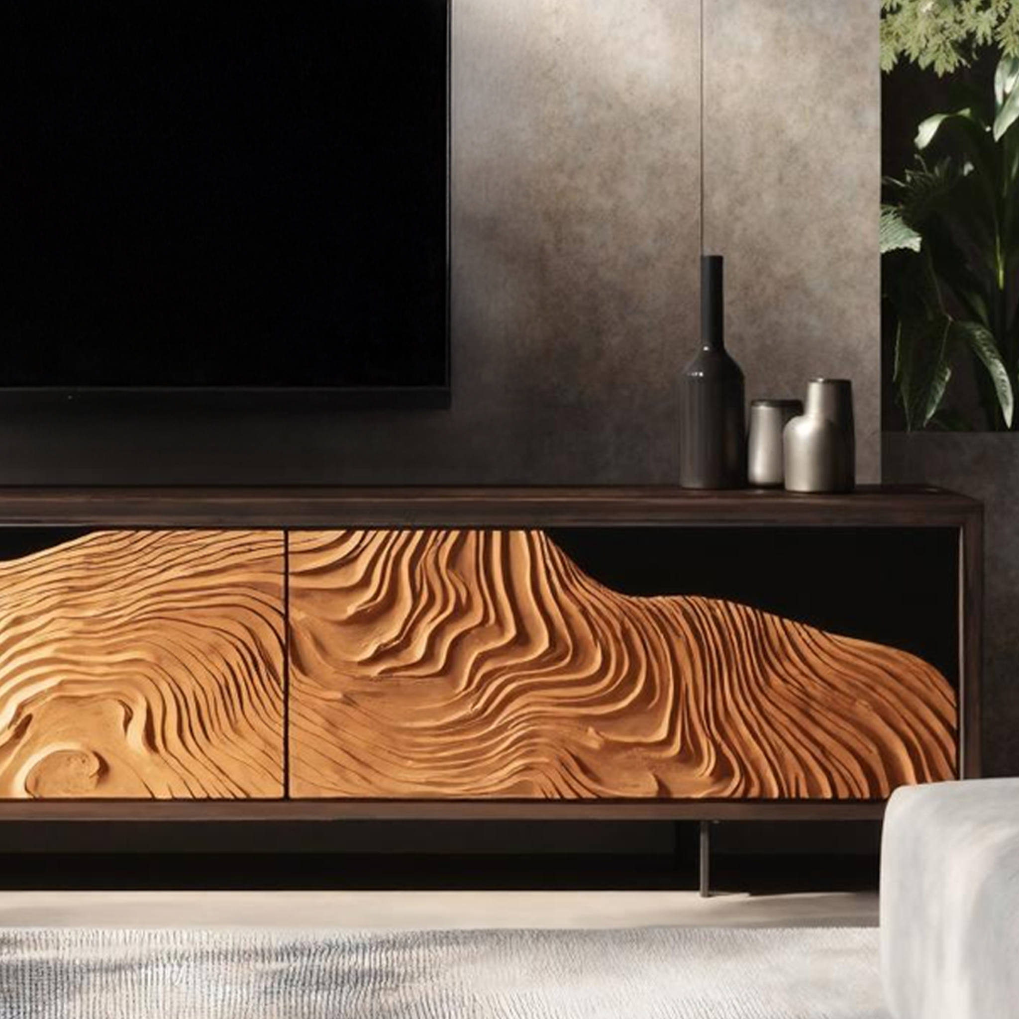 Mid Century Rustic TV Cabinet For Cozy Spaces SILDTTNTVC043