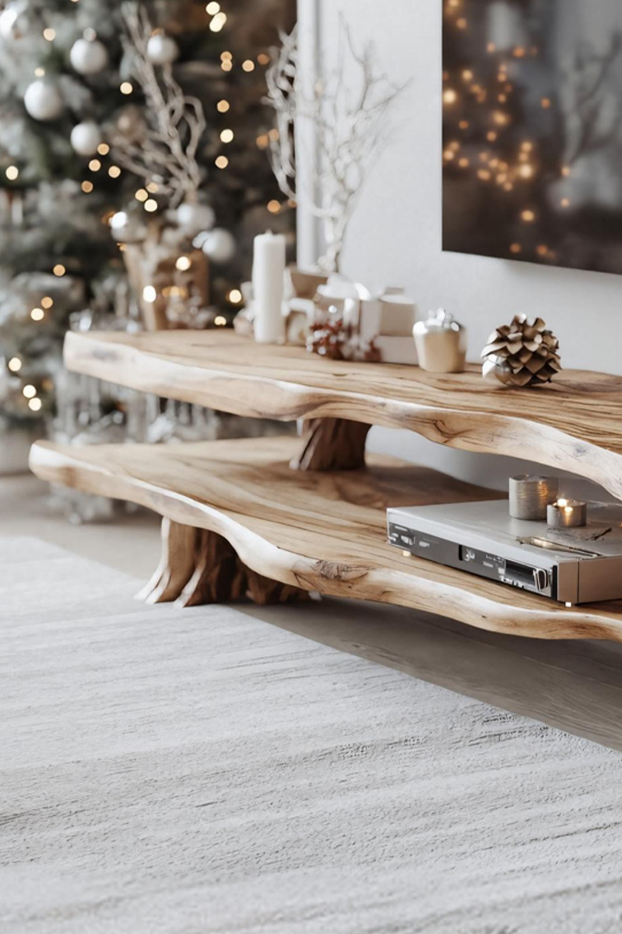 Modern Solid Wood TV Console For Holiday Living Room Decor SILDTTNCTV019