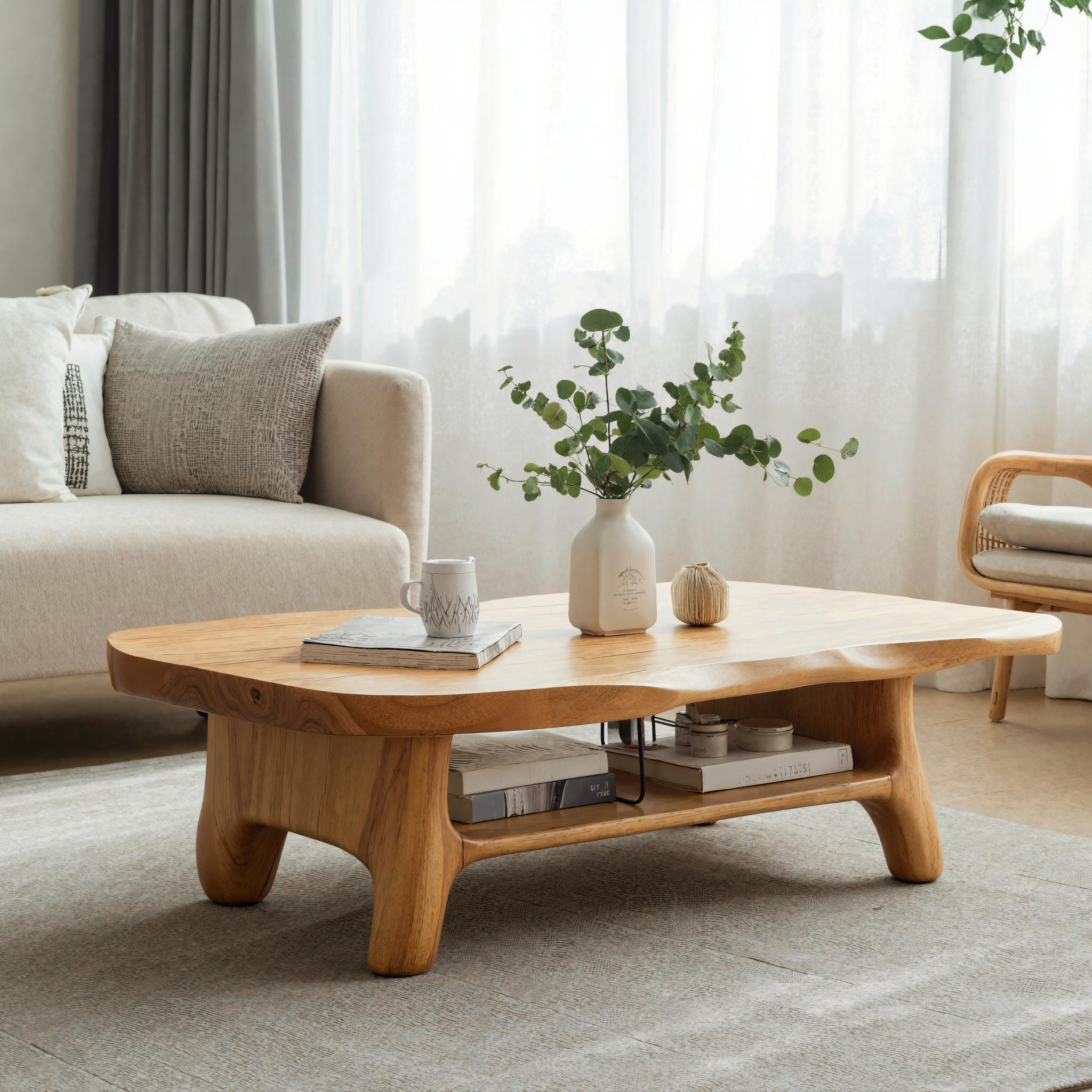 Rustic Wooden Coffee Table For Cozy Living Room Style SILDTCF137