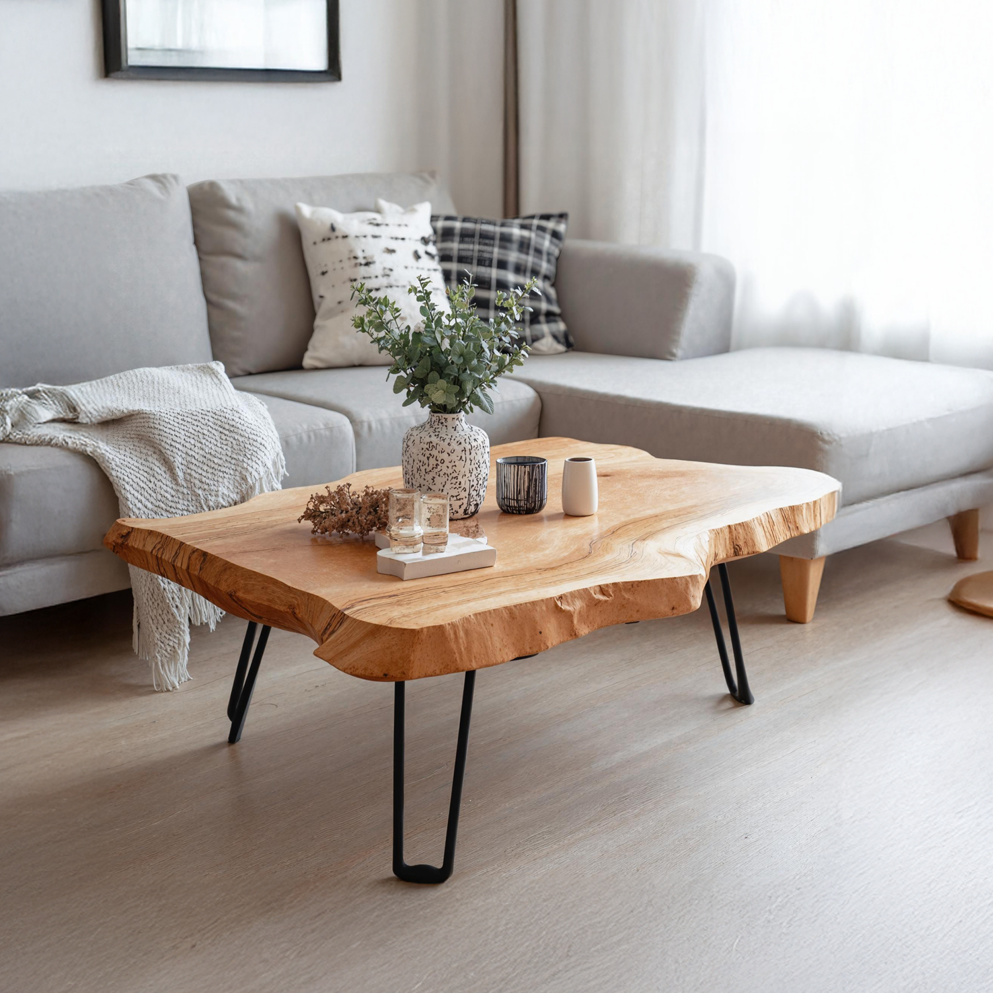 Rustic Solid Wood Coffee Table For Entryway Design SILDTCF134