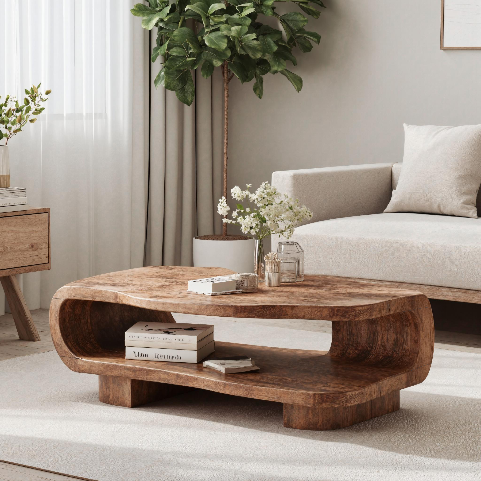 Farmhouse Wooden Coffee Table For Entryway Accent SILDTCF139