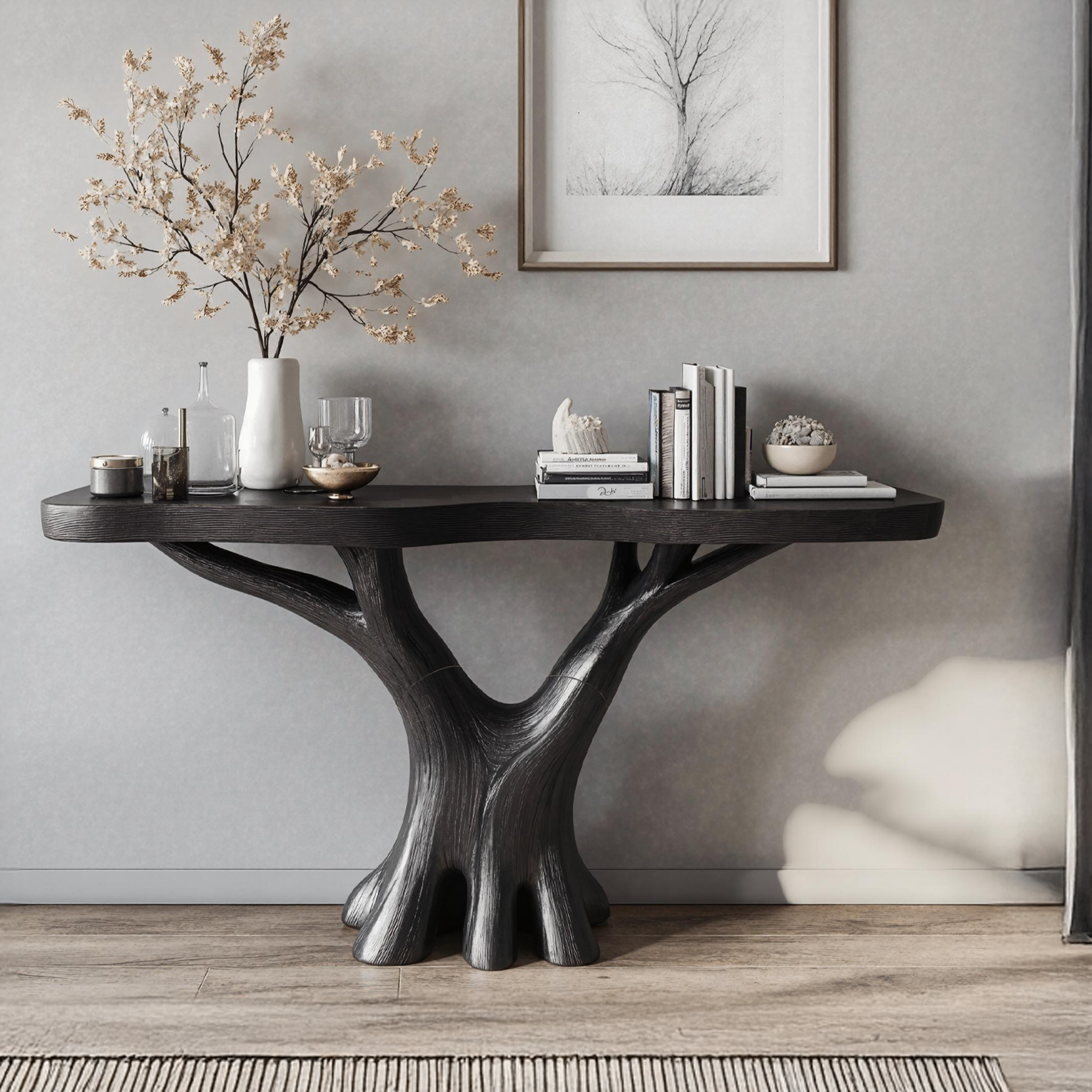 Beautiful Rustic Farmhouse Wood Console Table For Entryway Storage Solutions SILDTCS183