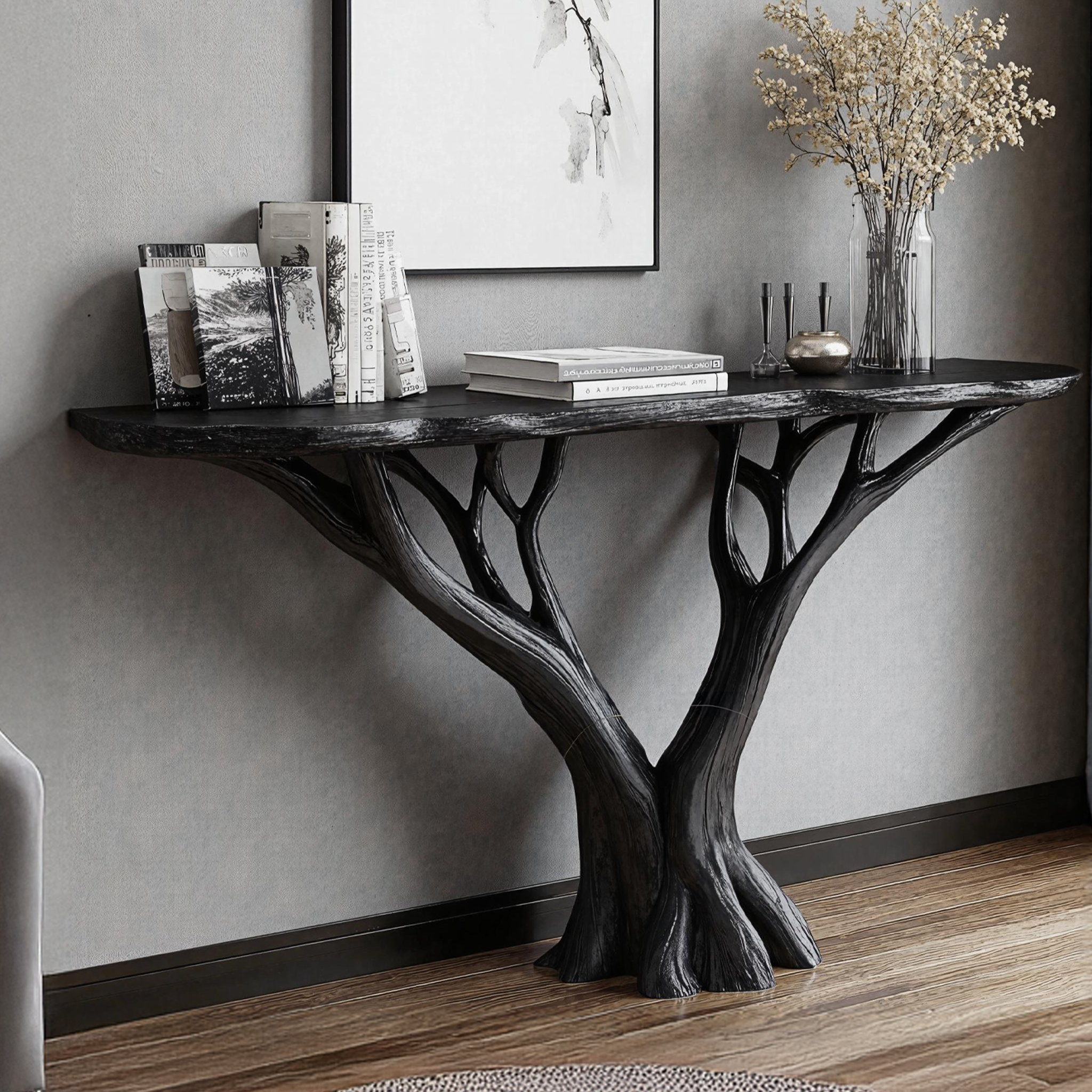 Wood Console Table For Entryway Organization And Home Decor SILDTCS187