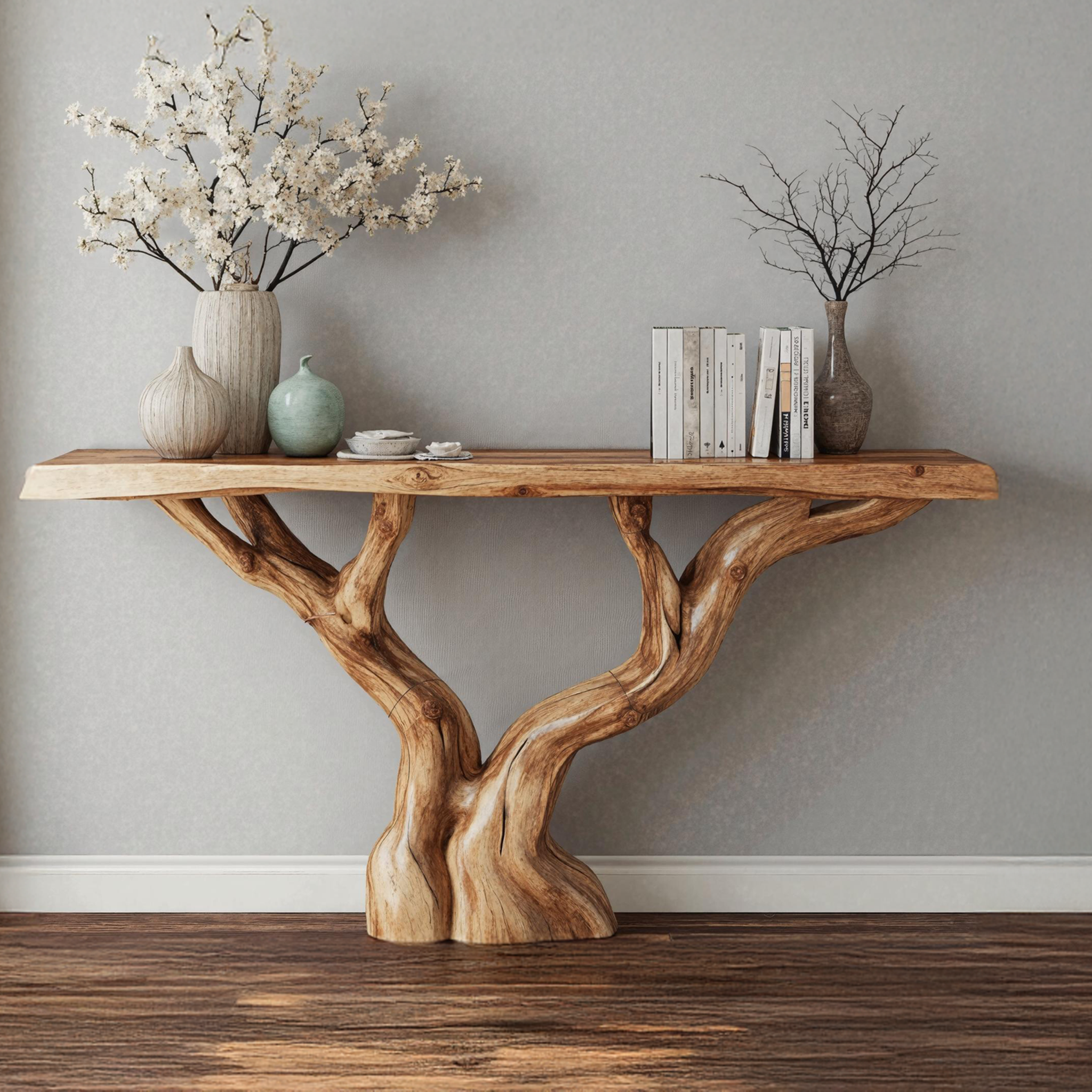 Unique Wood Console Table For Spacious Living Room Designs SILDTCS197