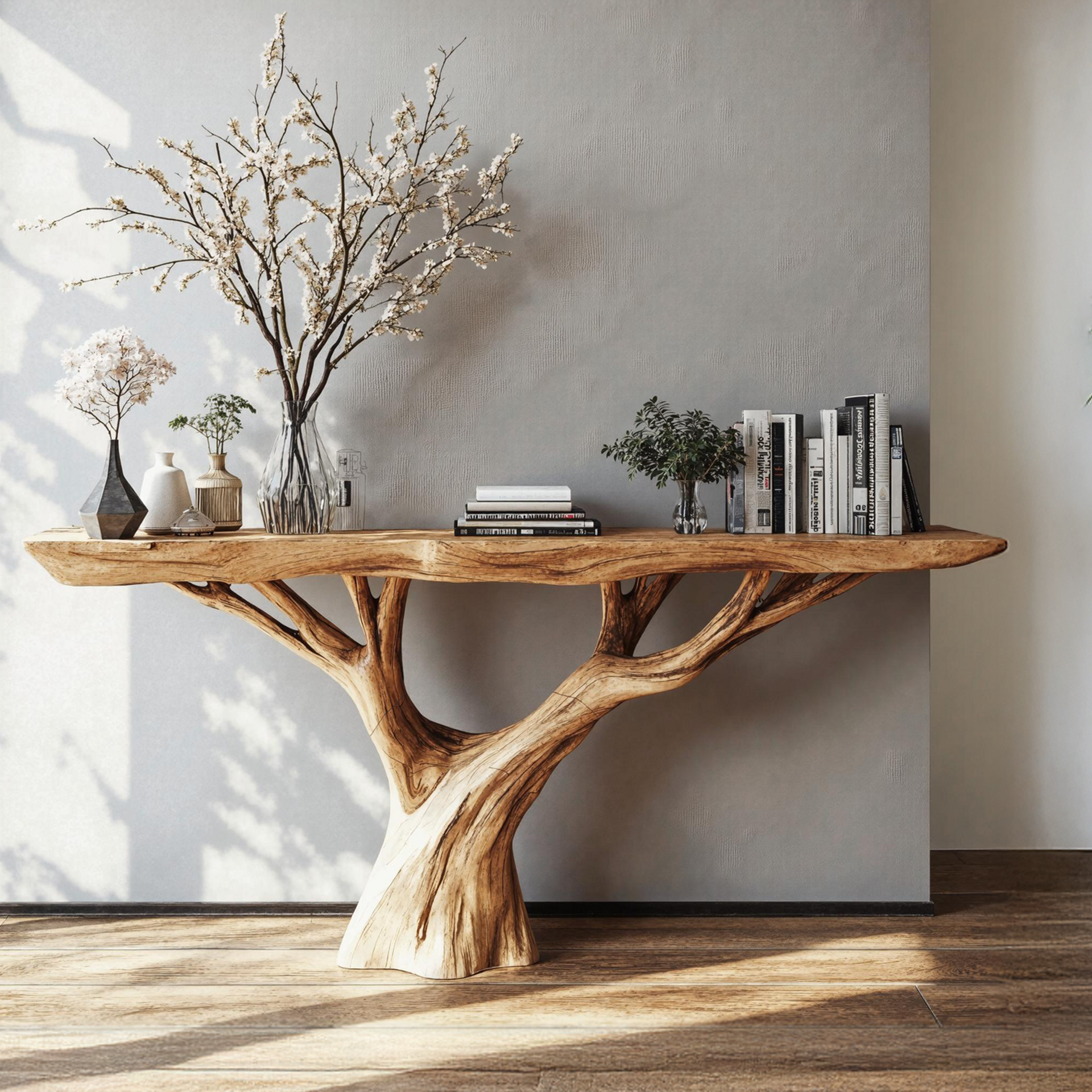 Simple Wood Console Table For Minimalist Hallway Arrangement SILDTCS20