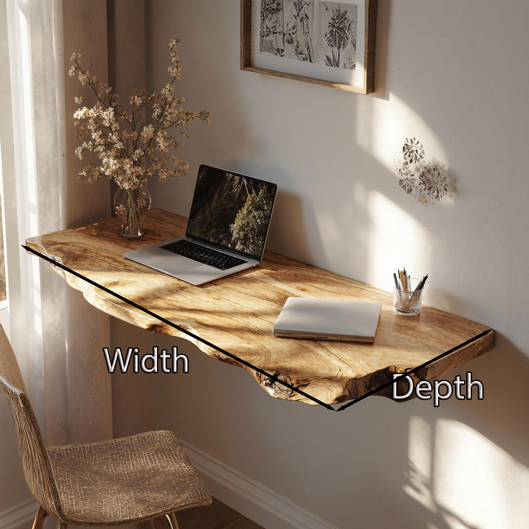 Vintage Wooden Floating Table For Stylish Living Room Furniture SILDTFLD032