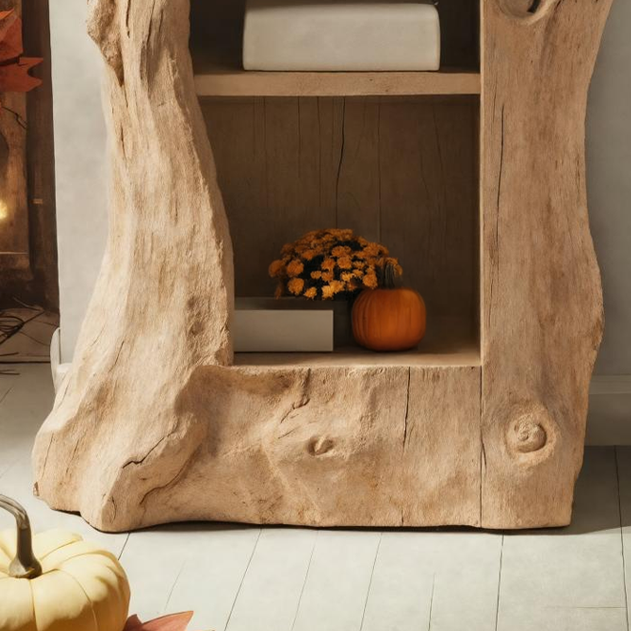 Handcrafted Solid Wood Nightstand For Bedroom Halloween Furniture SILDTTNHN002