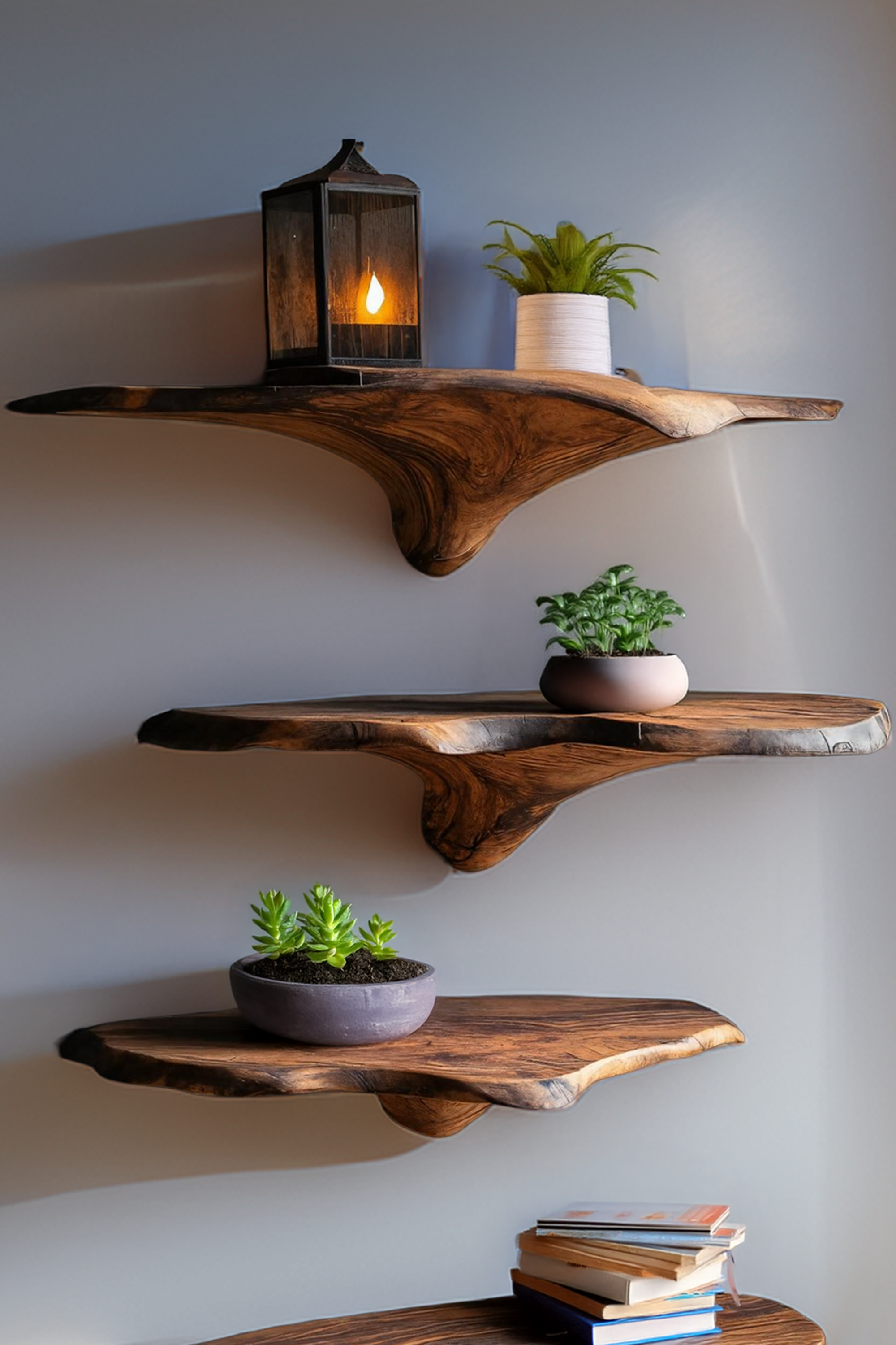 Farmhouse Solid Wood Mushroom Shelf For Bedroom Decoration SILDTTRMR002