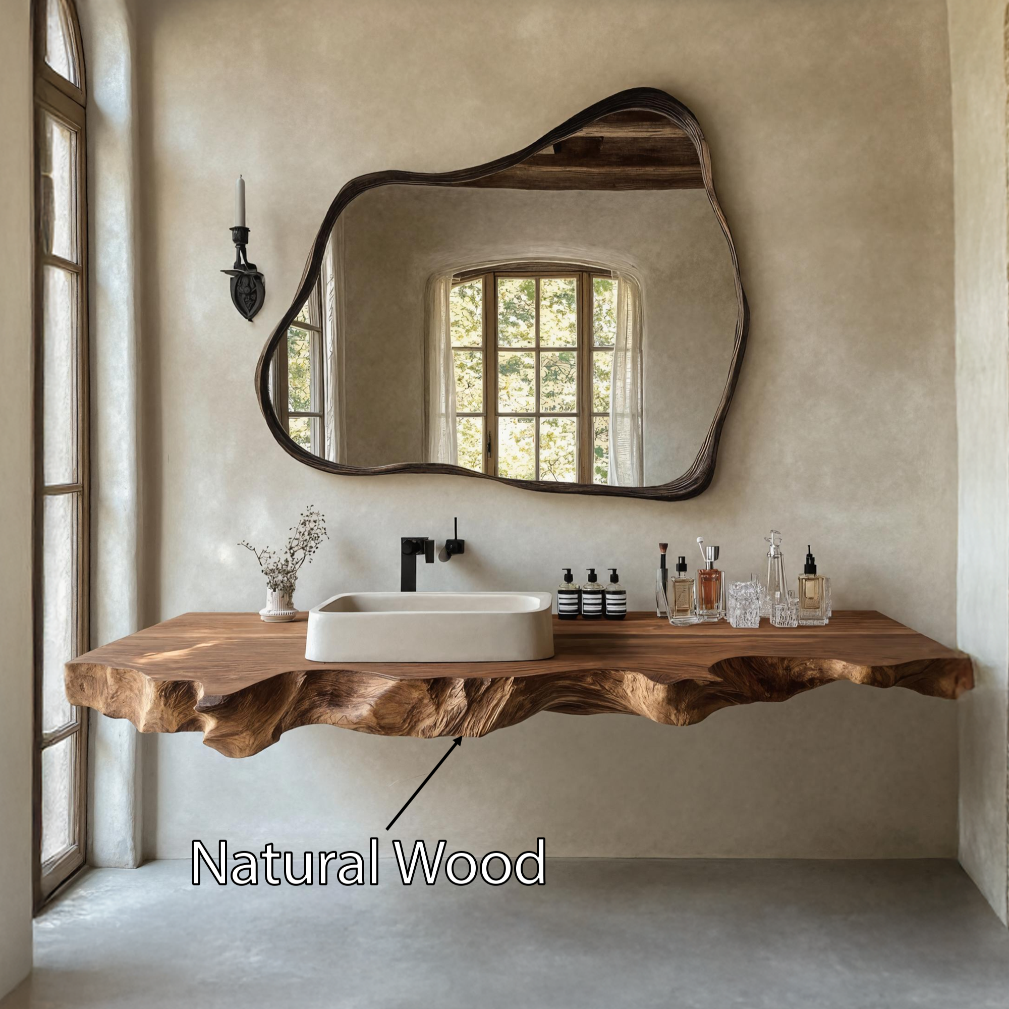 Mid Century Vanity In Solid Wood For Bathroom Decor SILDTTRBAS021