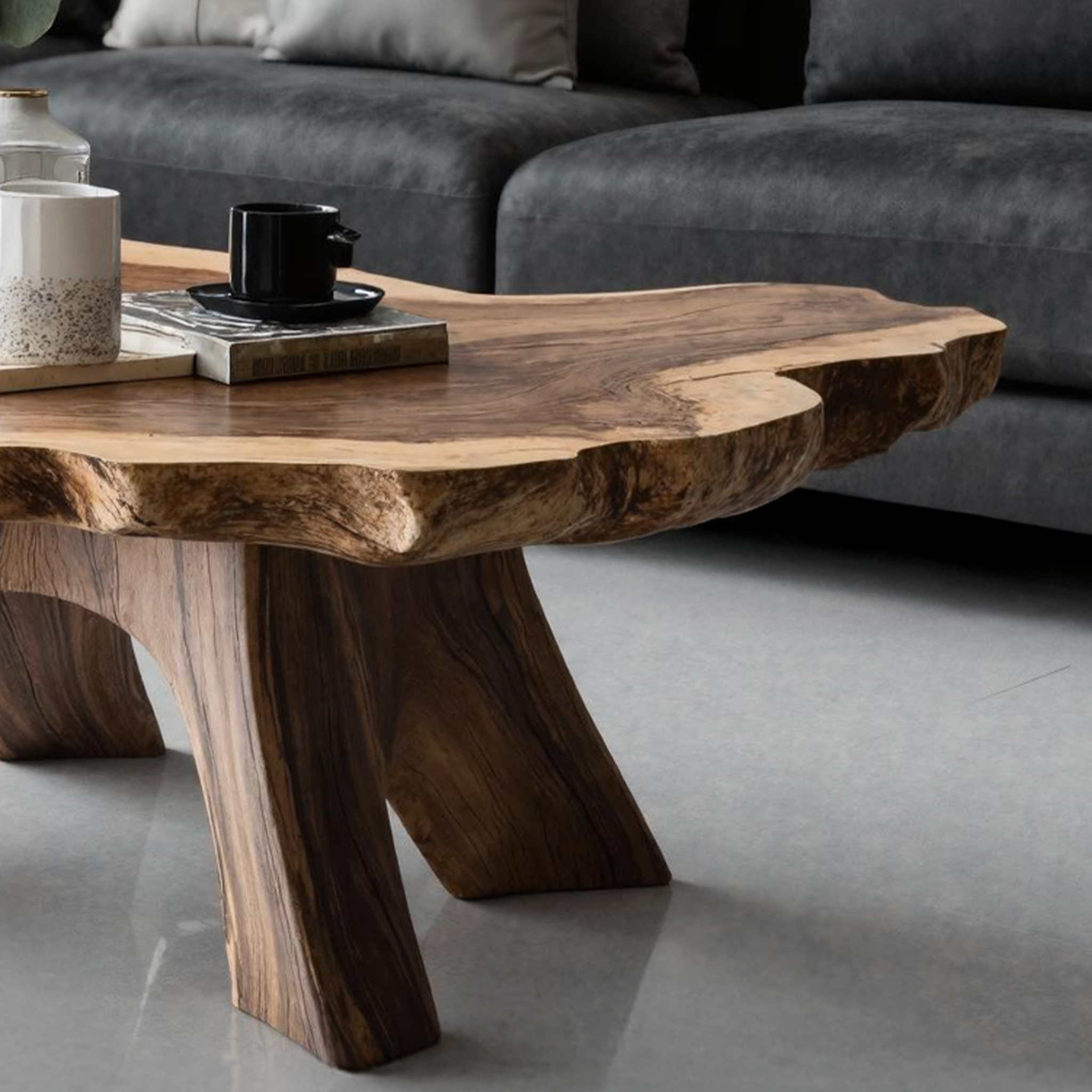 Rustic Low Table For Organic Living Room Decor SILDTTNCF014
