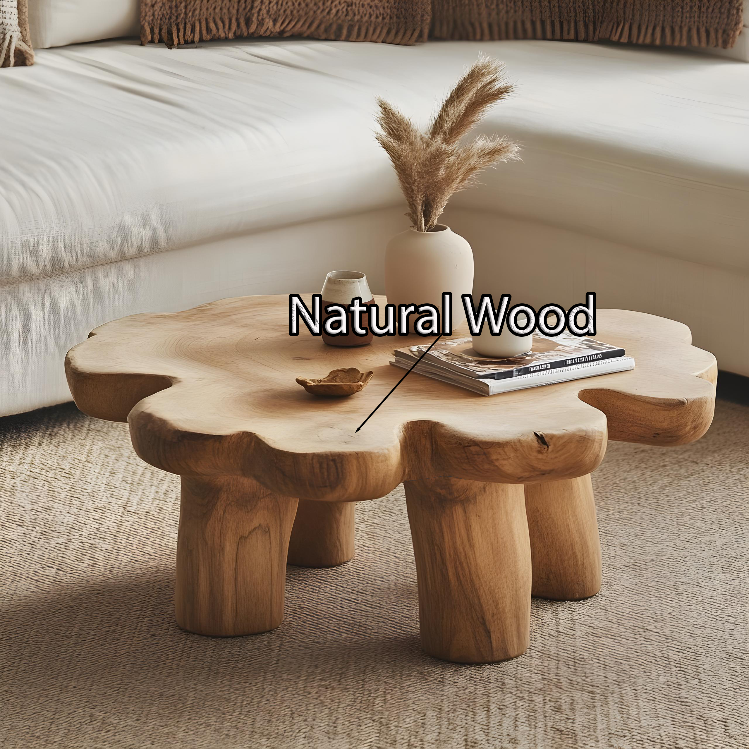 Timeless Vintage Natural Wood Coffee Table For Modern Living Rooms SILDTCF121