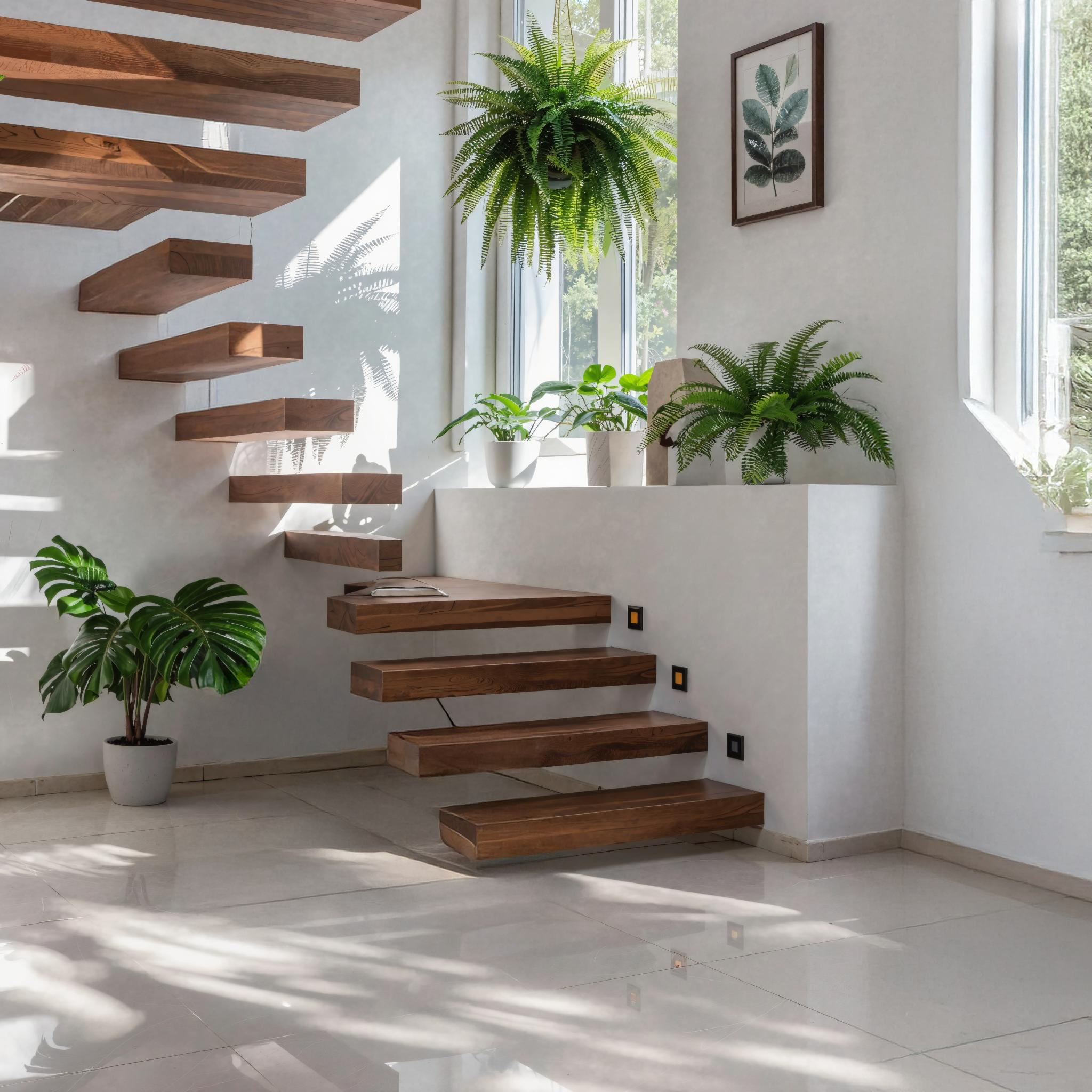 Rustic Solid Wood Stair Best Unique Home Style SILDTFLS004