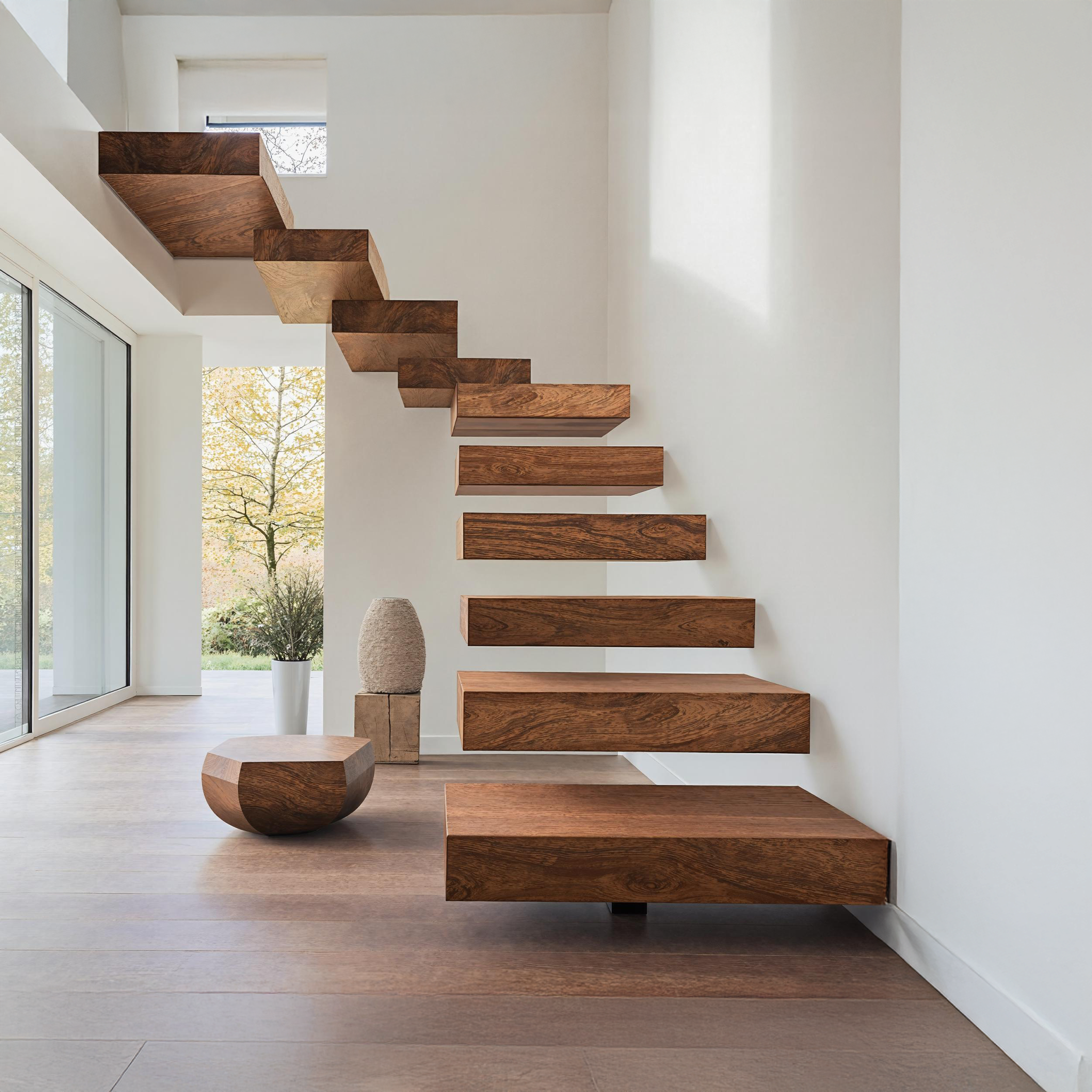 Rustic Live Edge Stairs For Living Room SILDTFLS011