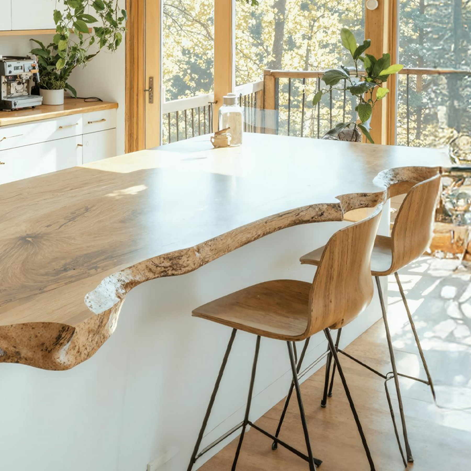 Mid Century Wooden Kitchen Countertop For Modern Kitchen Transformatio