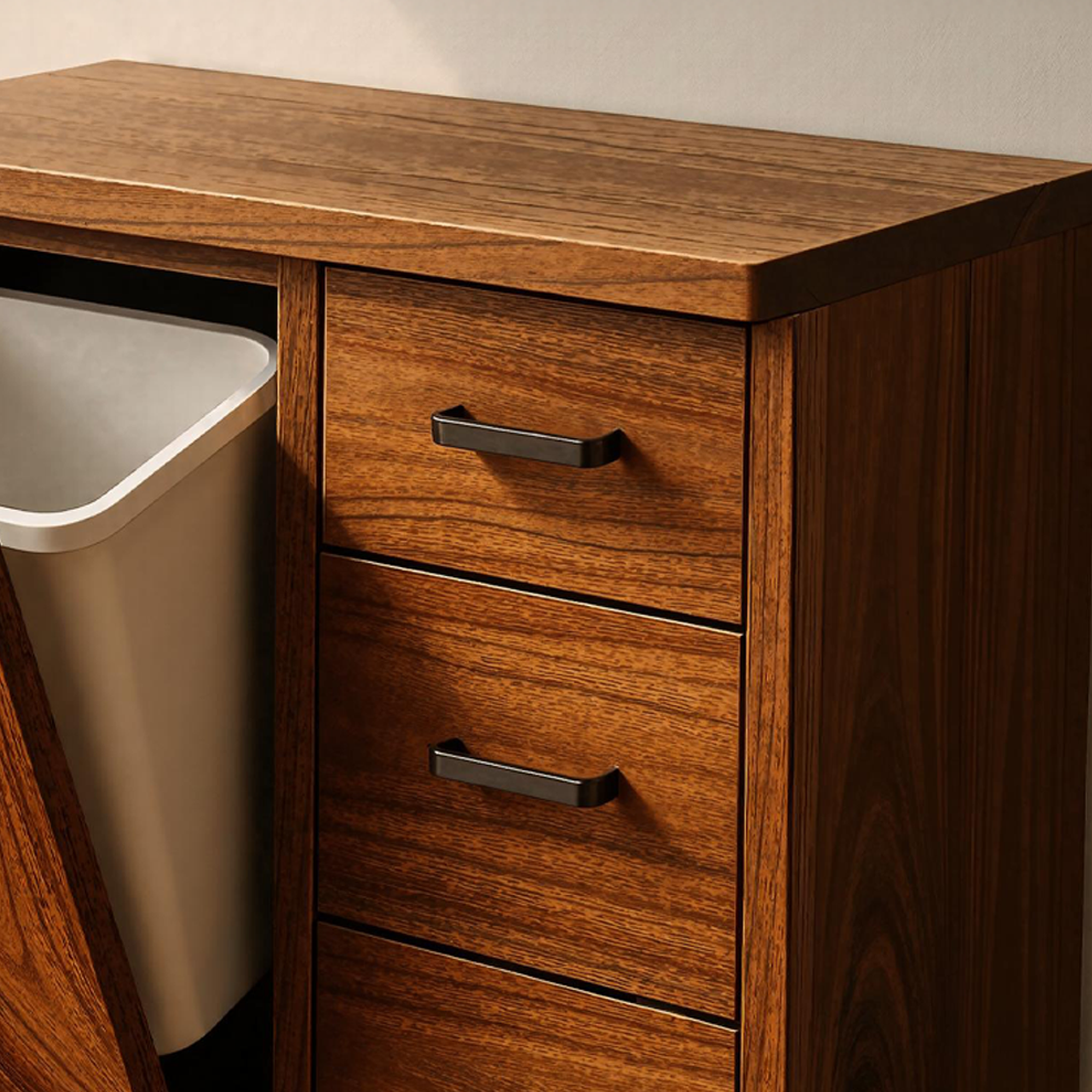 Farmhouse Tilt Out Waste Bin For Rustic Dining Room Look SILDTTRB005