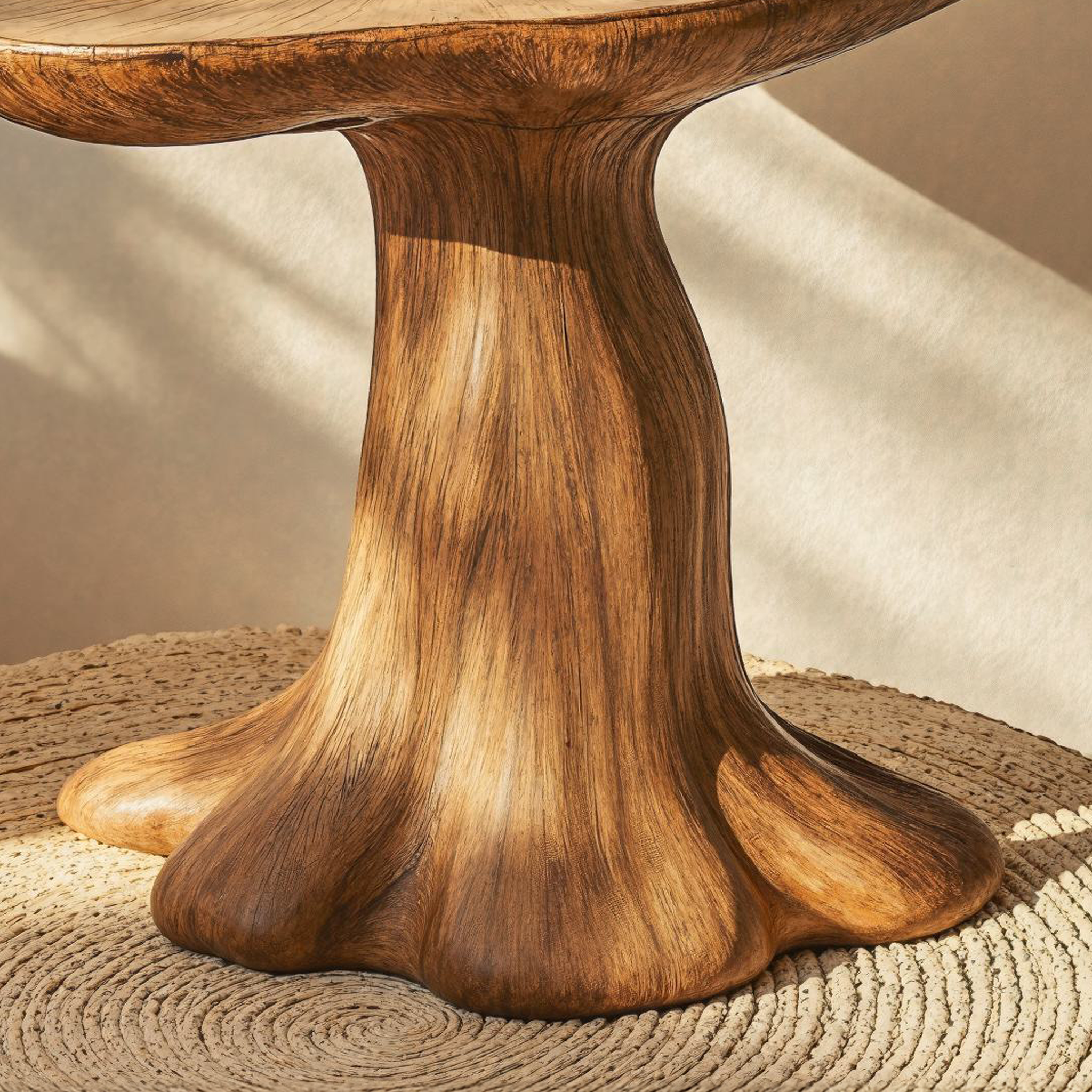 Farmhouse Wood Mushroom End Table For Living Area Country Vibes SILDTEN100