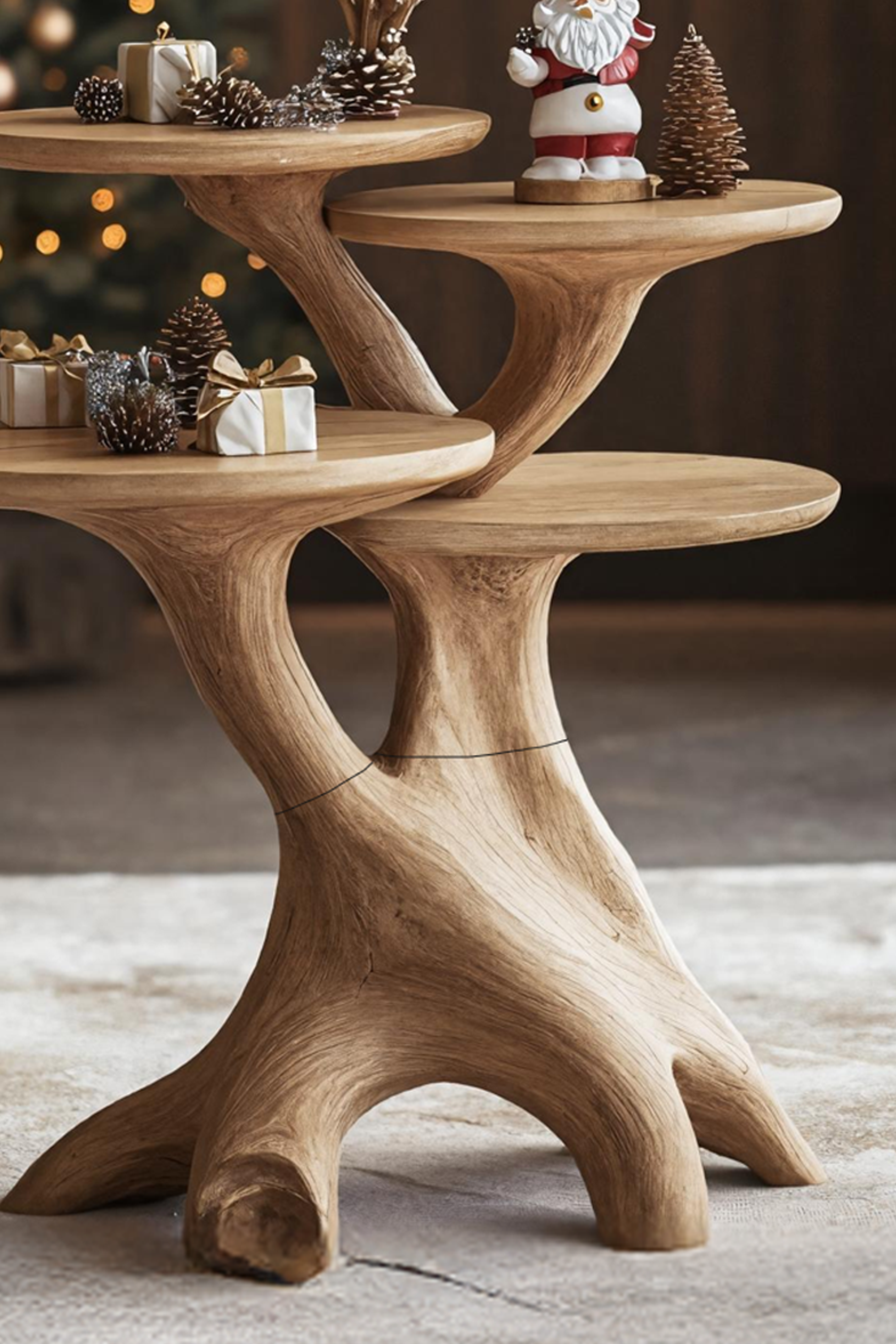 Mid Century Round End Table For Entryway Design Xmas Wall Decor SILDTTRENC009