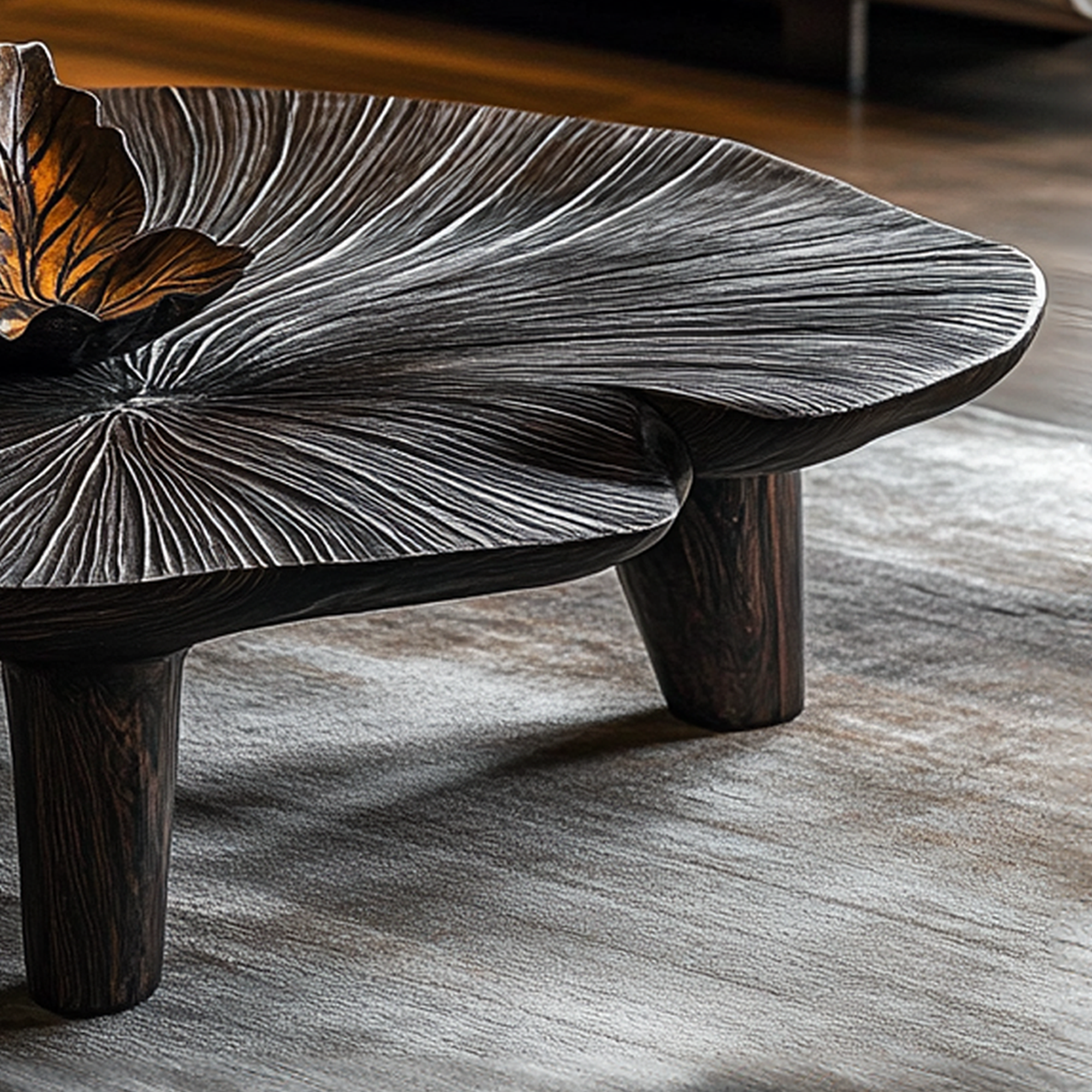 Modern Coffee Table Live Edge SINLCF017