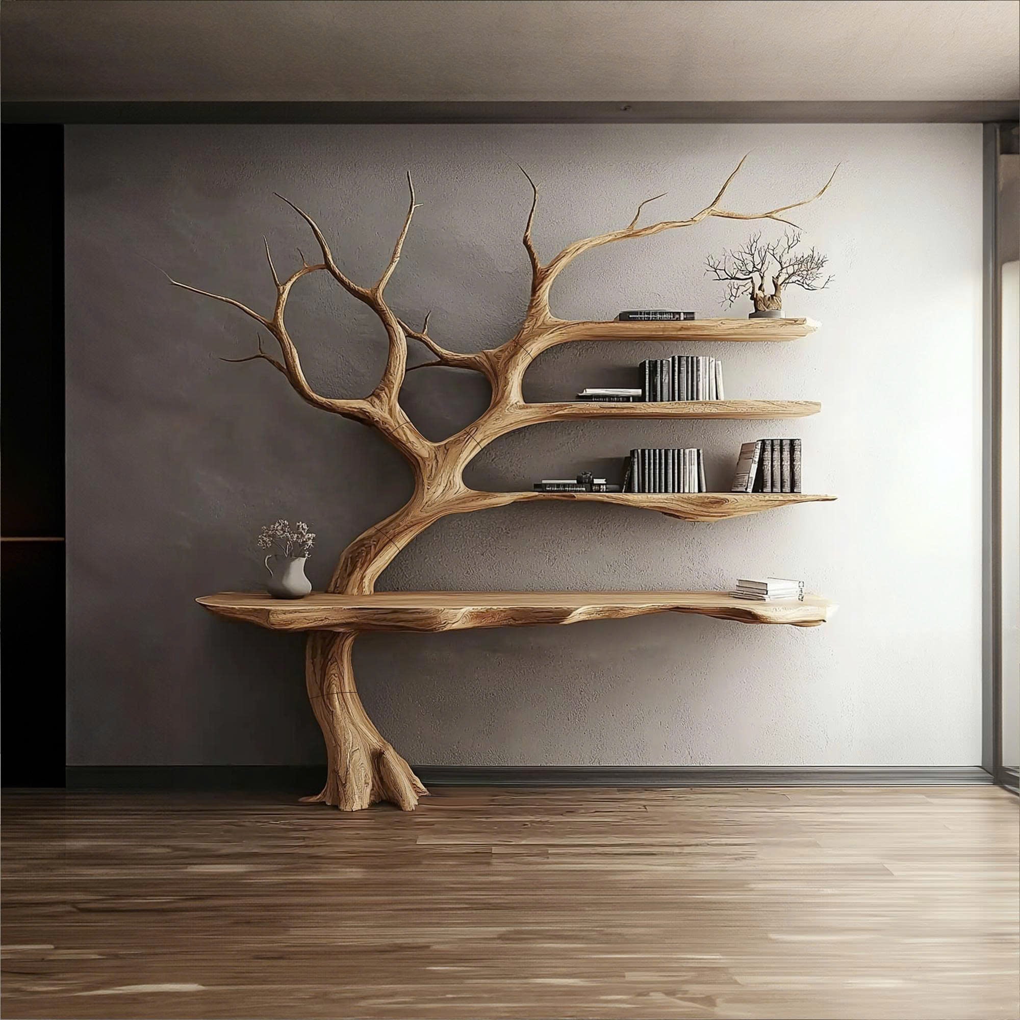 Rustic Console Table Artistic Tree Branch Reading Room SINLKICS301