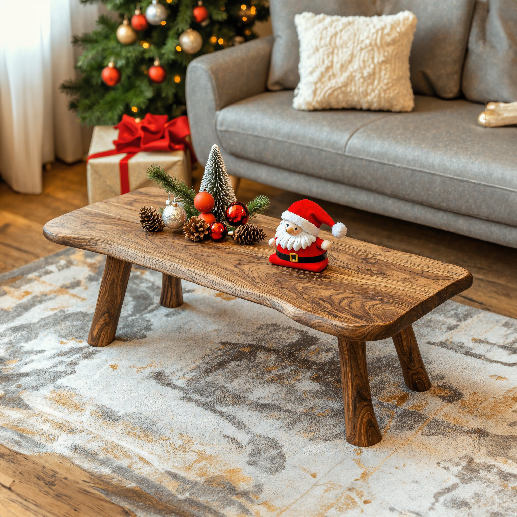 Christmas Coffee Table Farmhouse Decor SILDTCFC013