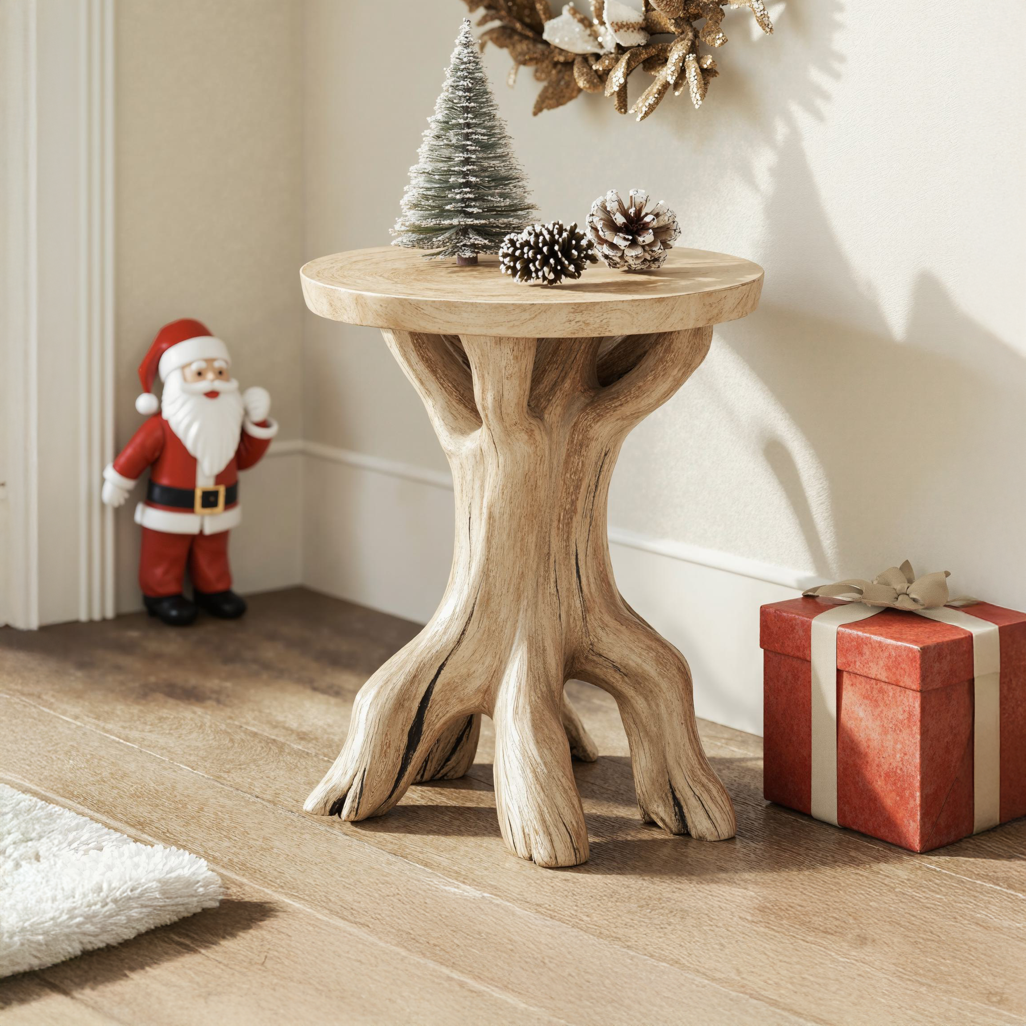 Farmhouse Live Edge End Table Christmas End Table SILDTENC027