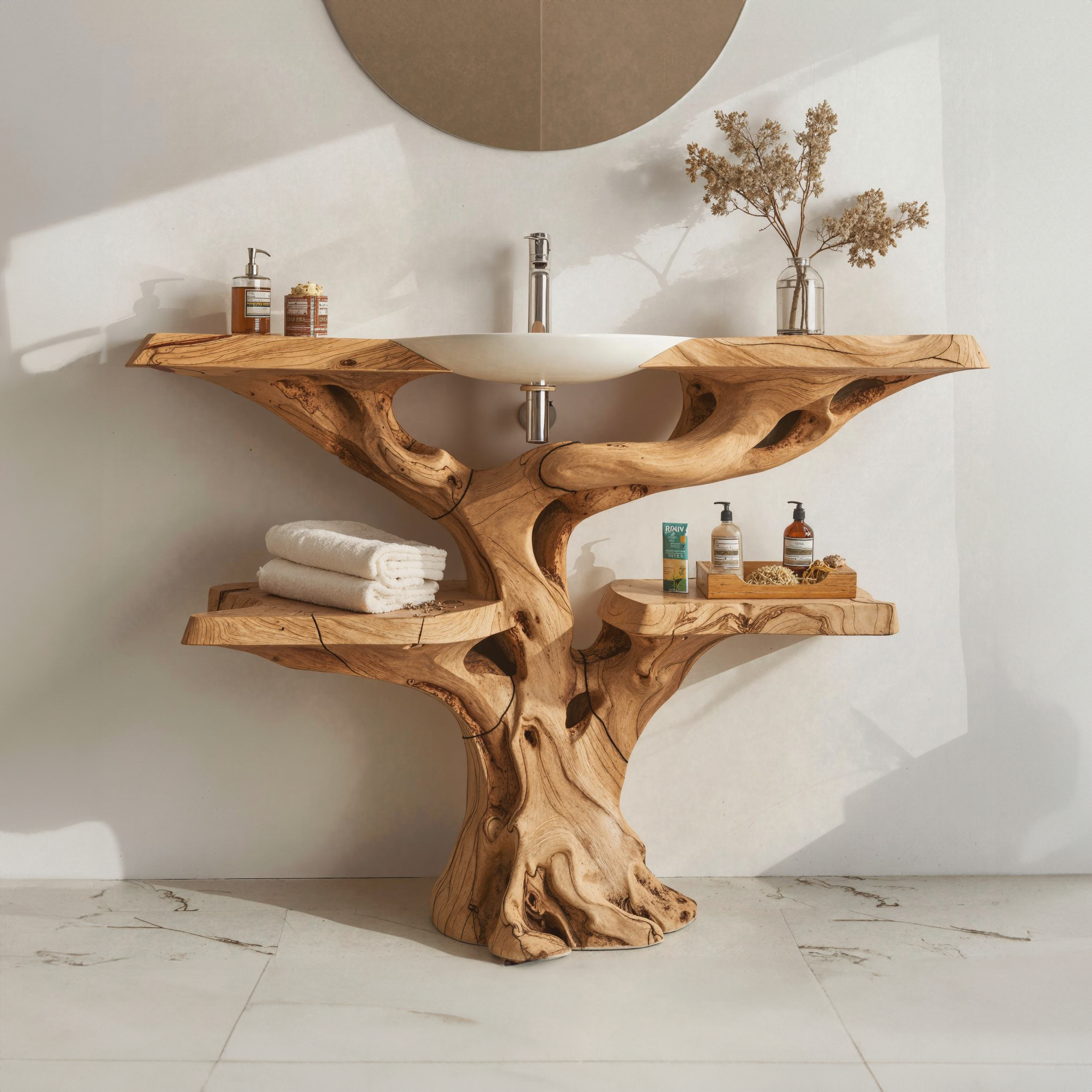 Floating Bathroom Vanity Vessel Sink SILDTBRV051