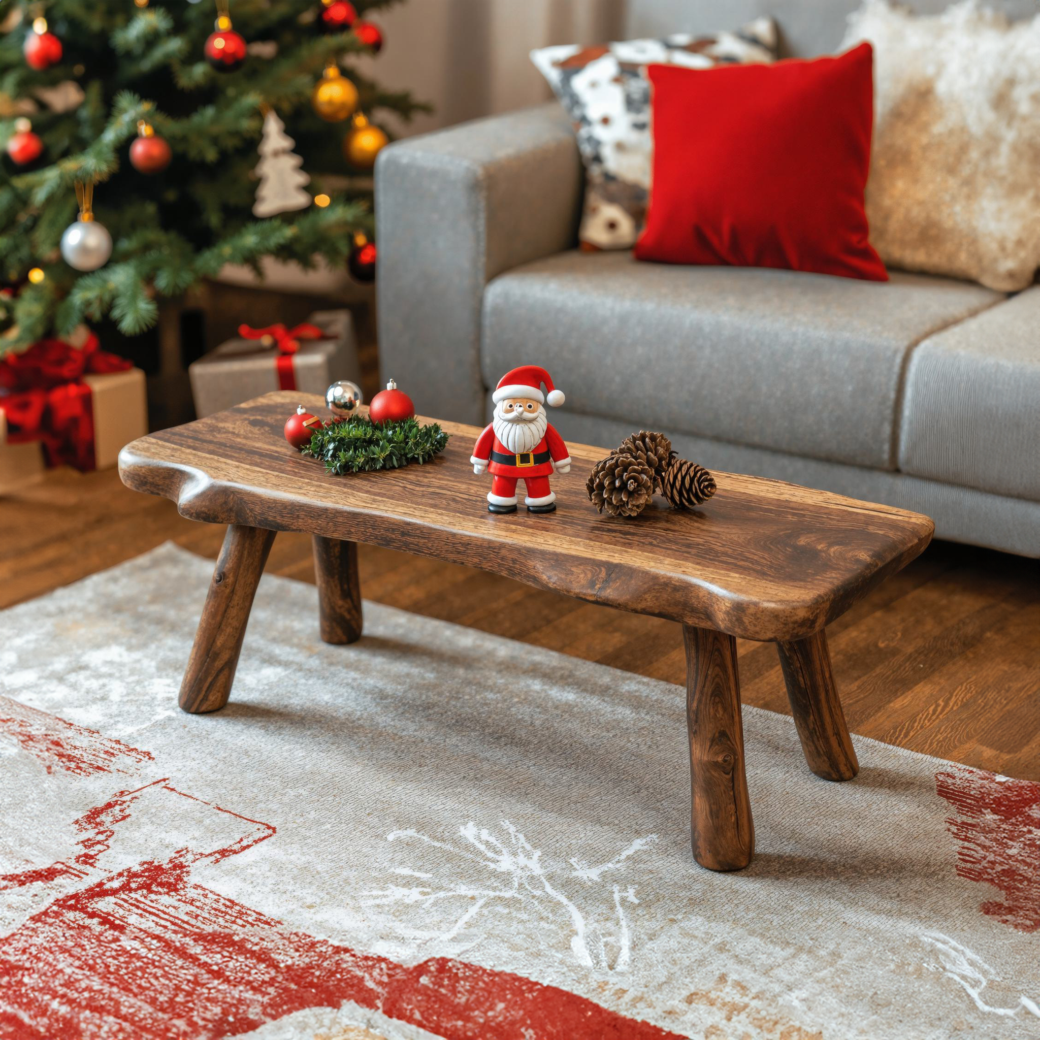 Live Edge Christmas Coffee Table Decoration SILDTCFC012