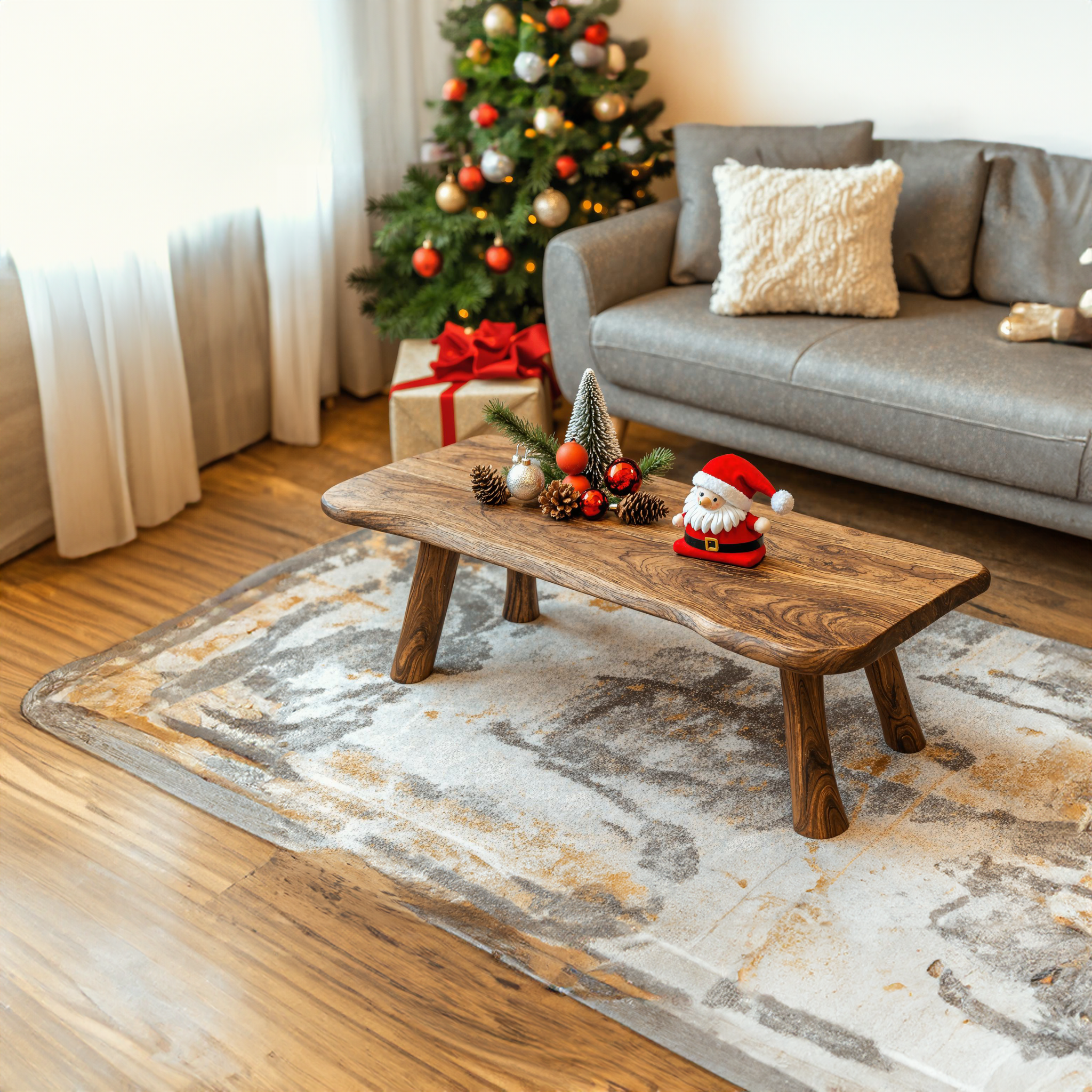 Christmas Coffee Table Farmhouse Decor SILDTCFC013