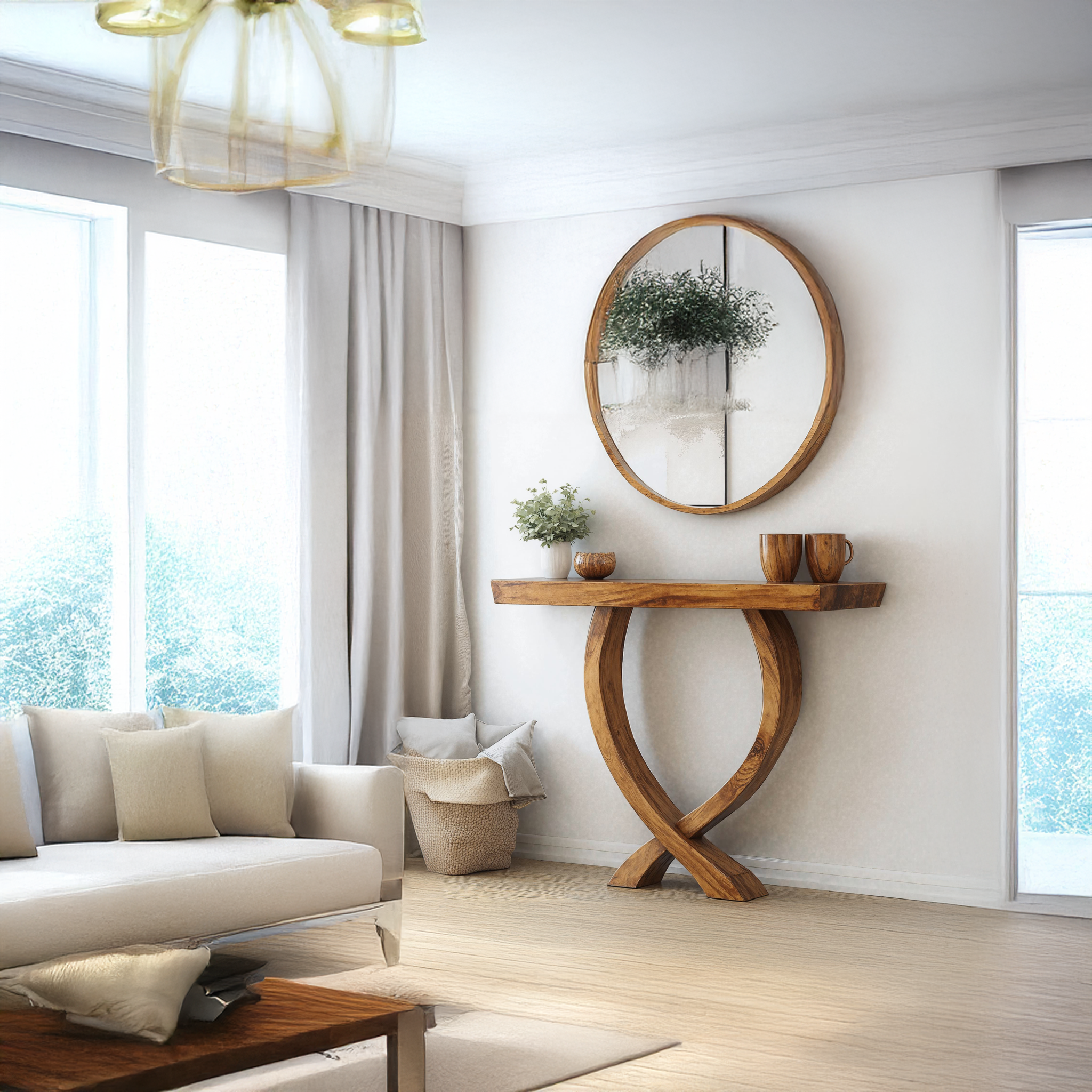 Narrow Console Table Entry Table Unique Design SILDTCS124
