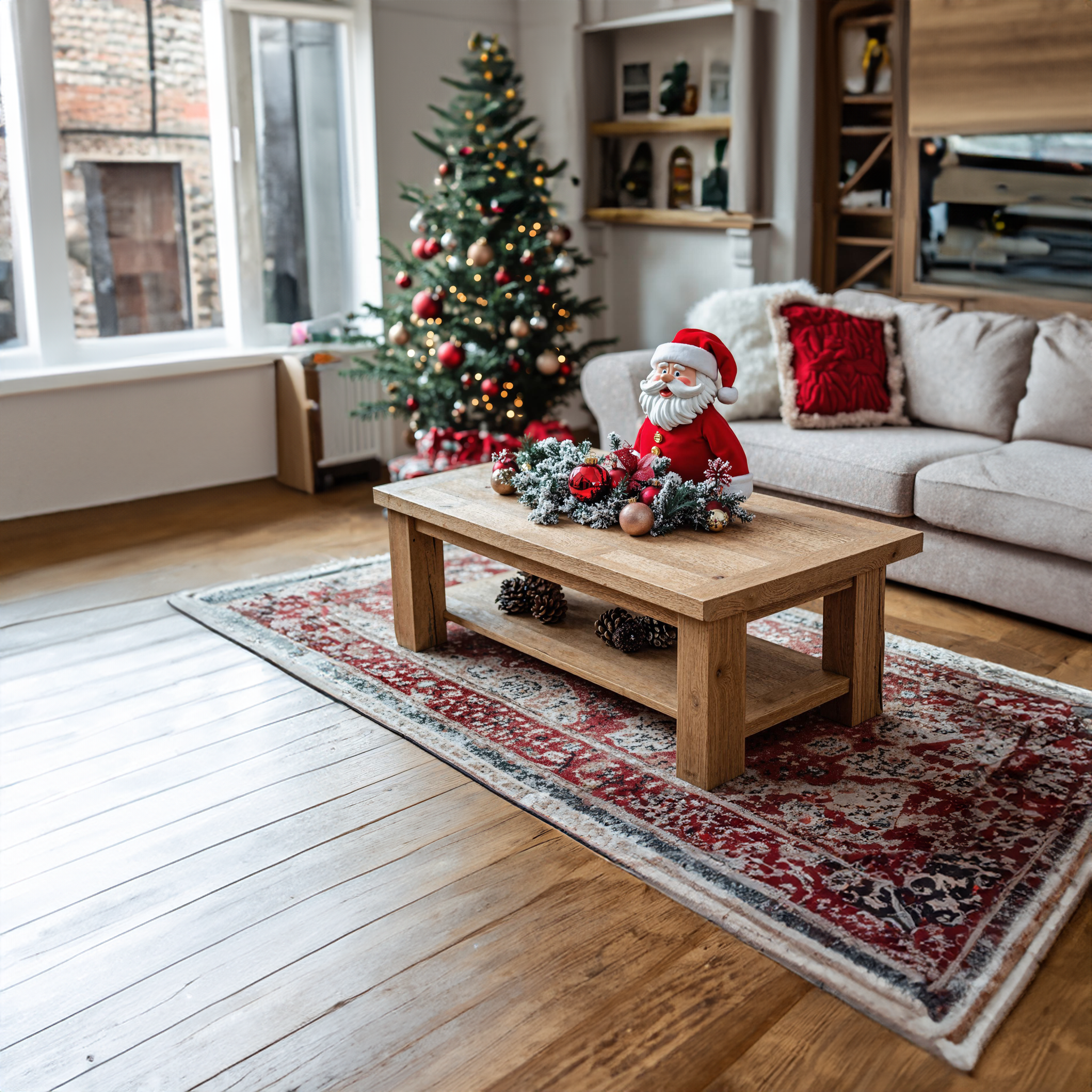 Handcrafted Coffee Table Xmas Decor SILDTCFC014