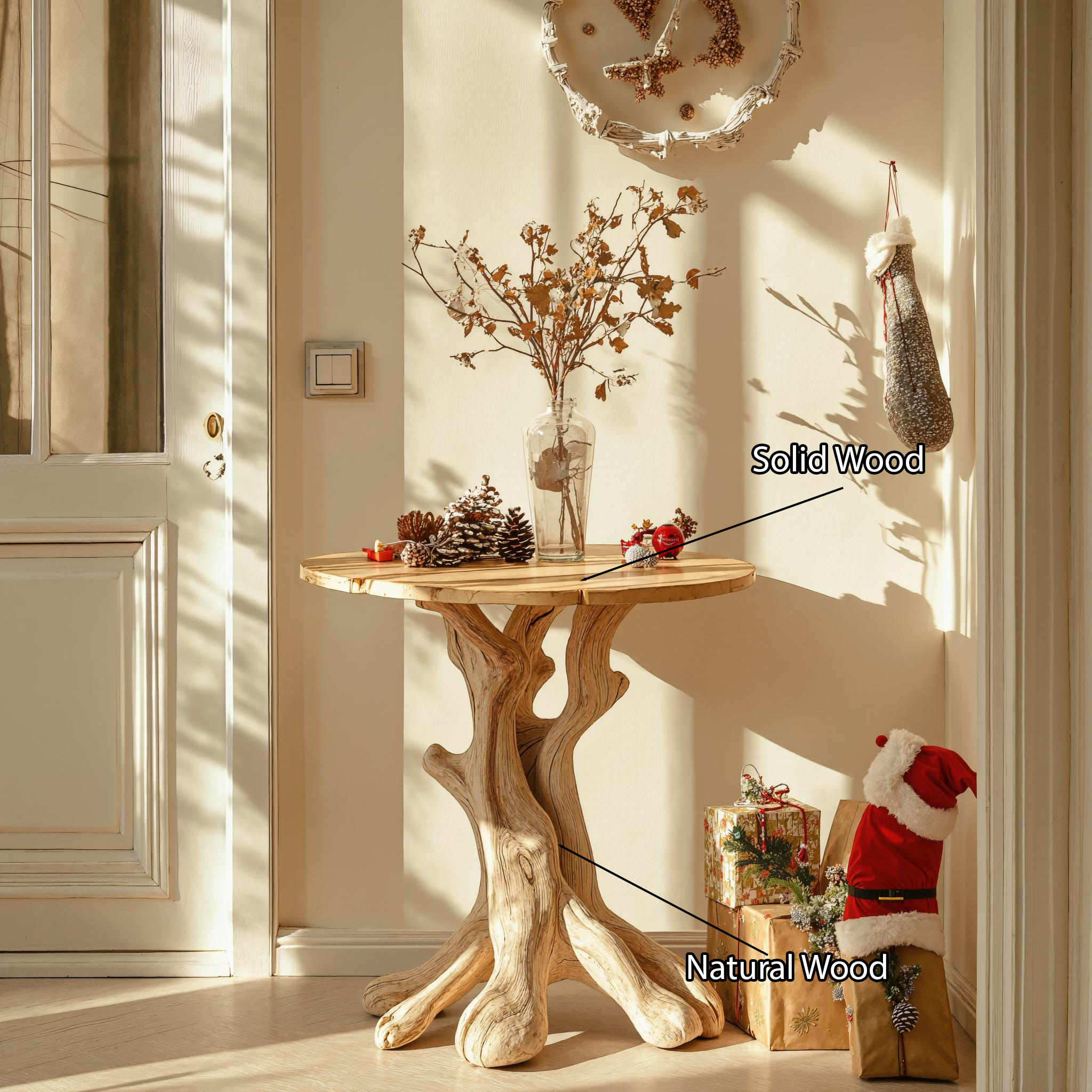 Farmhouse End Table Christmas End Table SILDTENC029