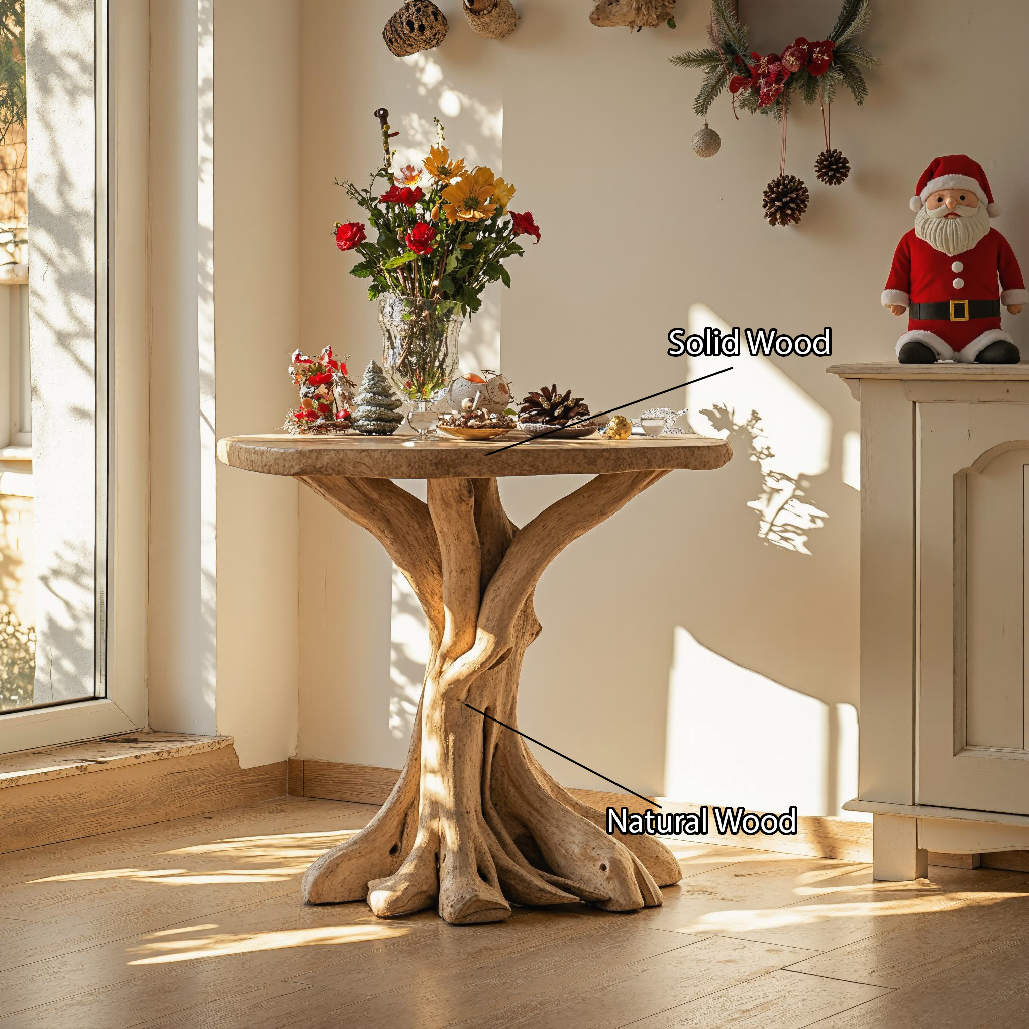 Reclaimed Wood End Table Living Edge Table Xmas Decor SILDTENC032