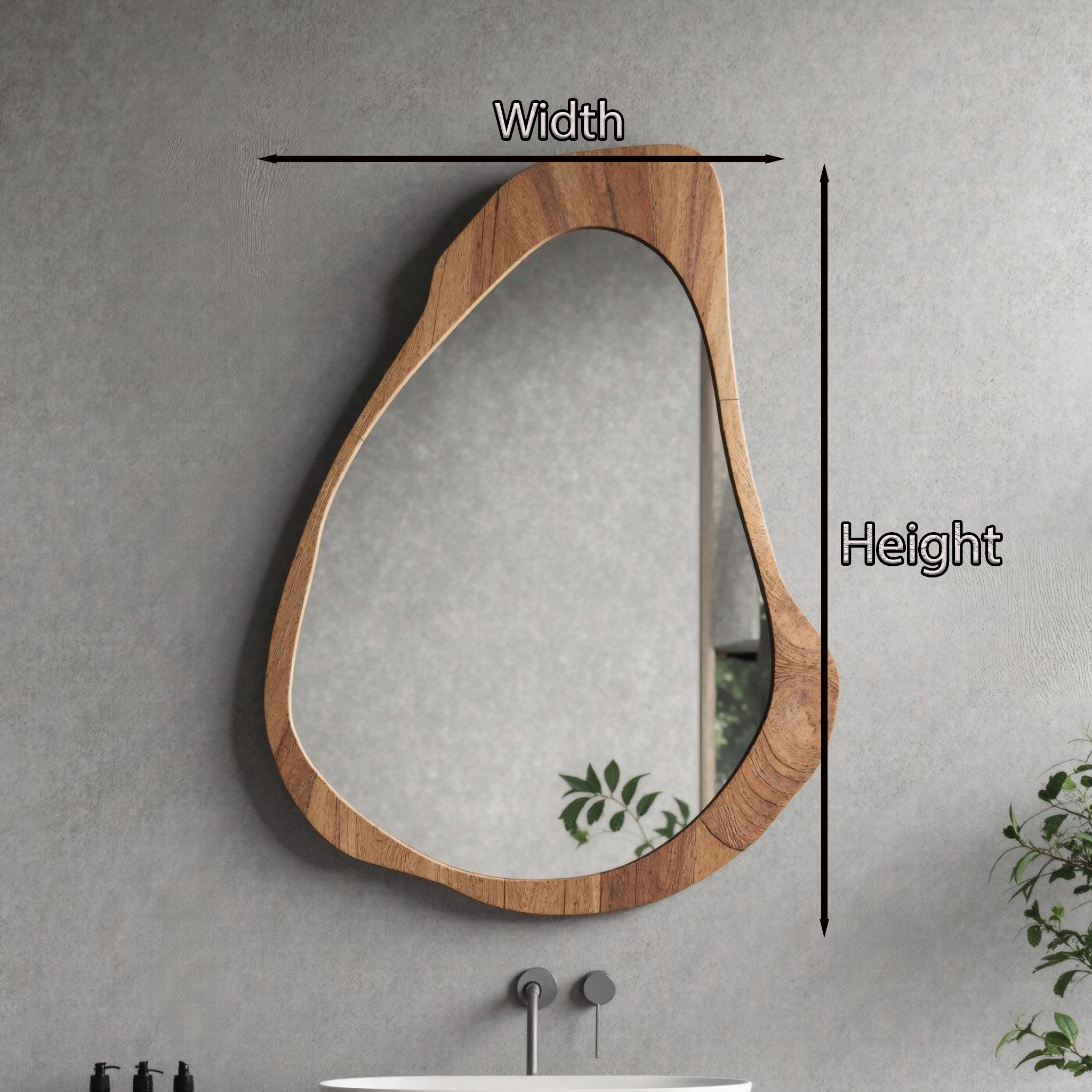 Handcrafted Wooden Mirror Frame For Bedroom Wall Decor SILDTMI074