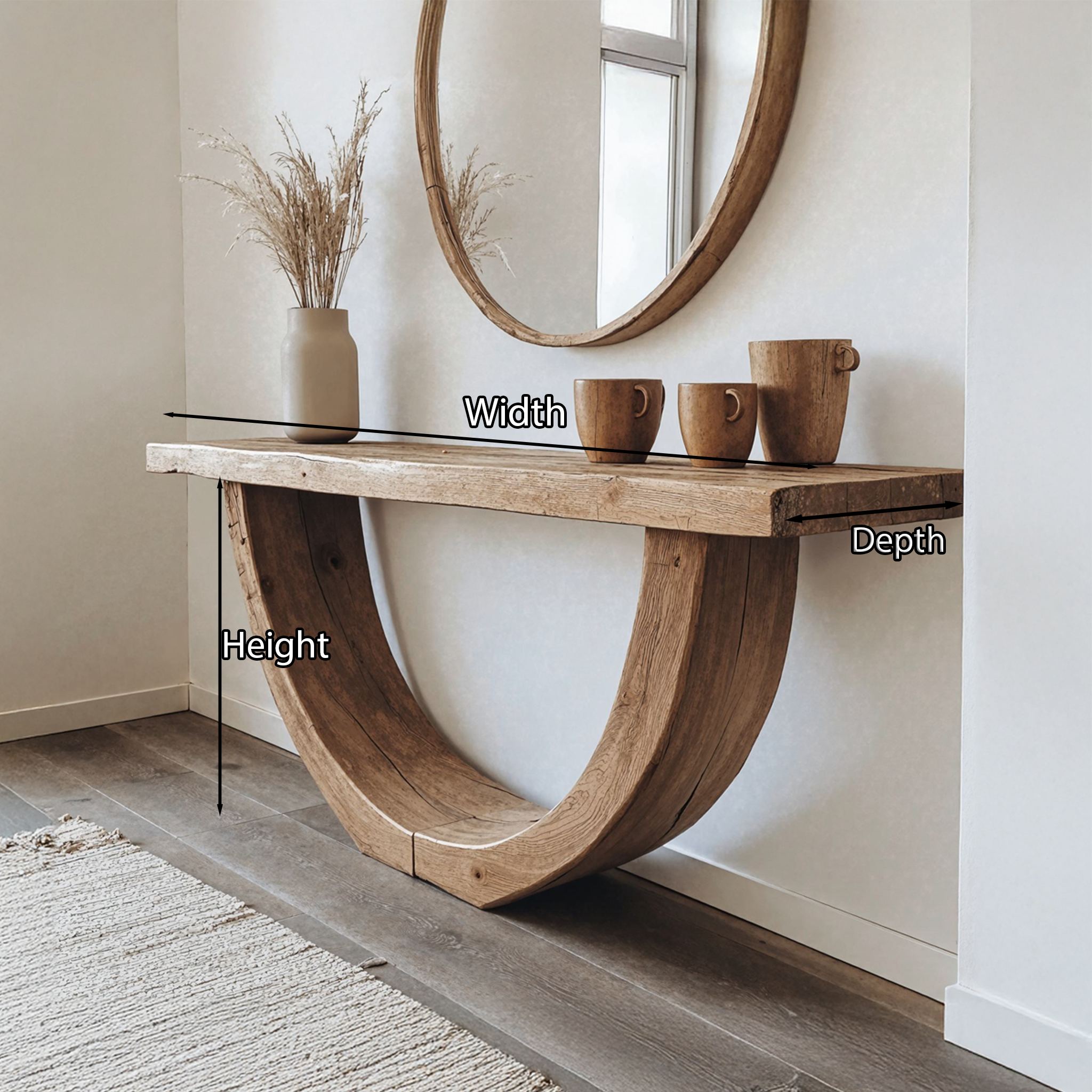Narrow Console Table Living Edge Table Home Decor SILDTCS127