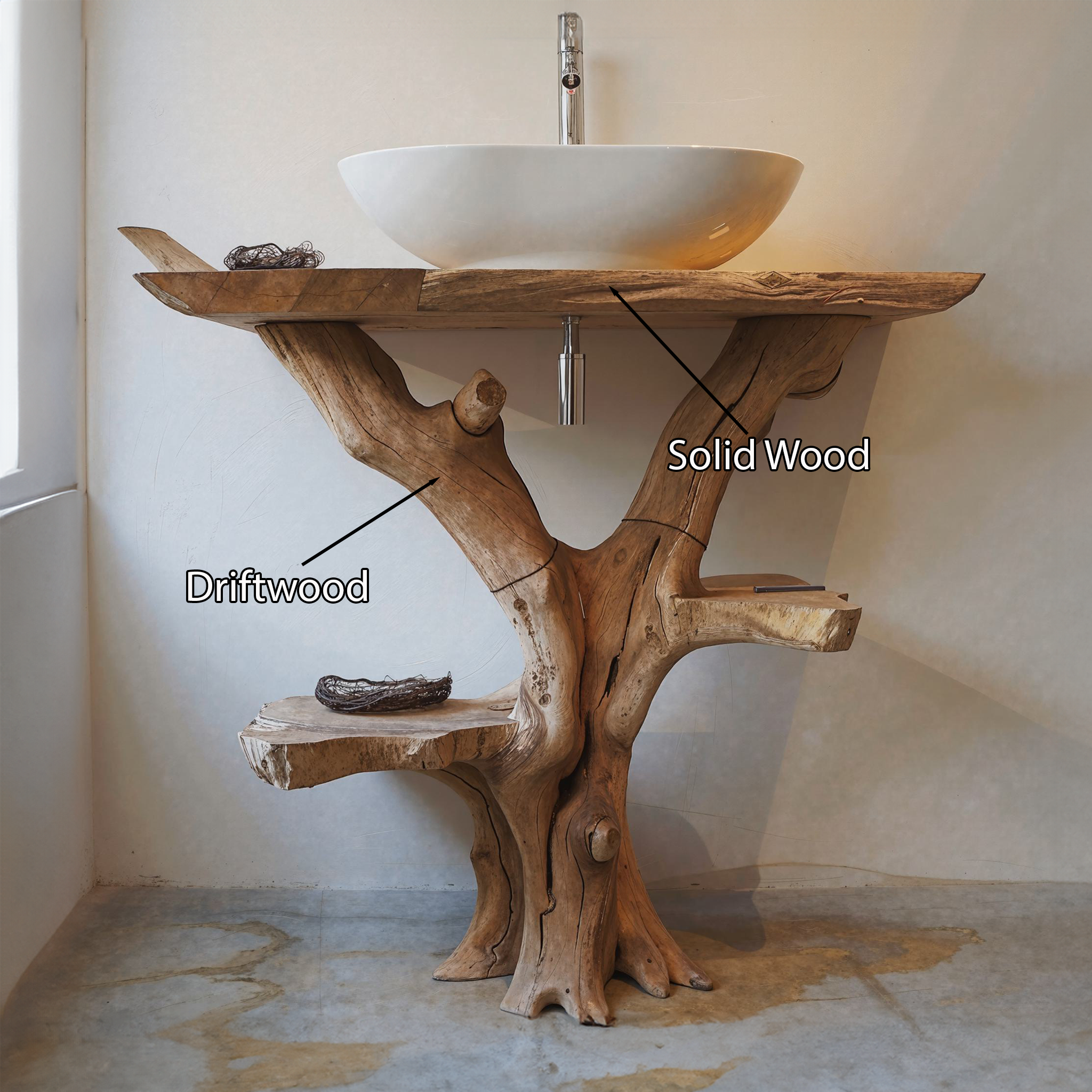 Handcrafted Bathroom Vanity Vessel Sink SILDTBRV053